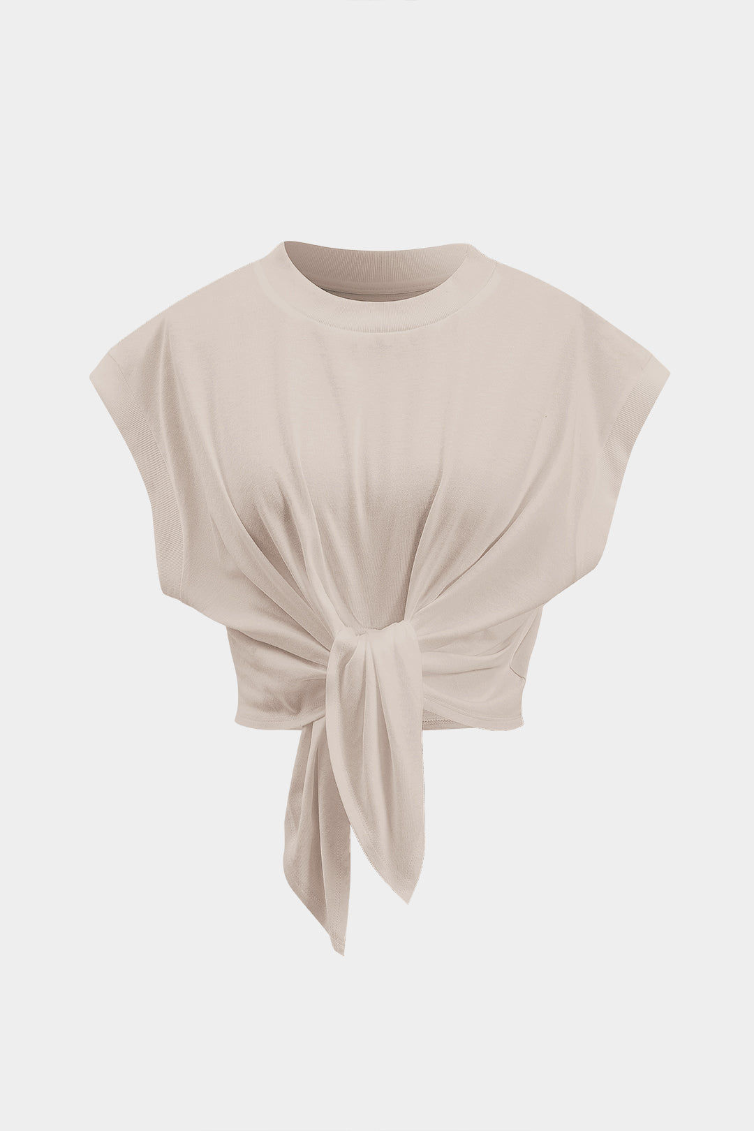 Kabarık Bağlama Detaylı T-Shirt