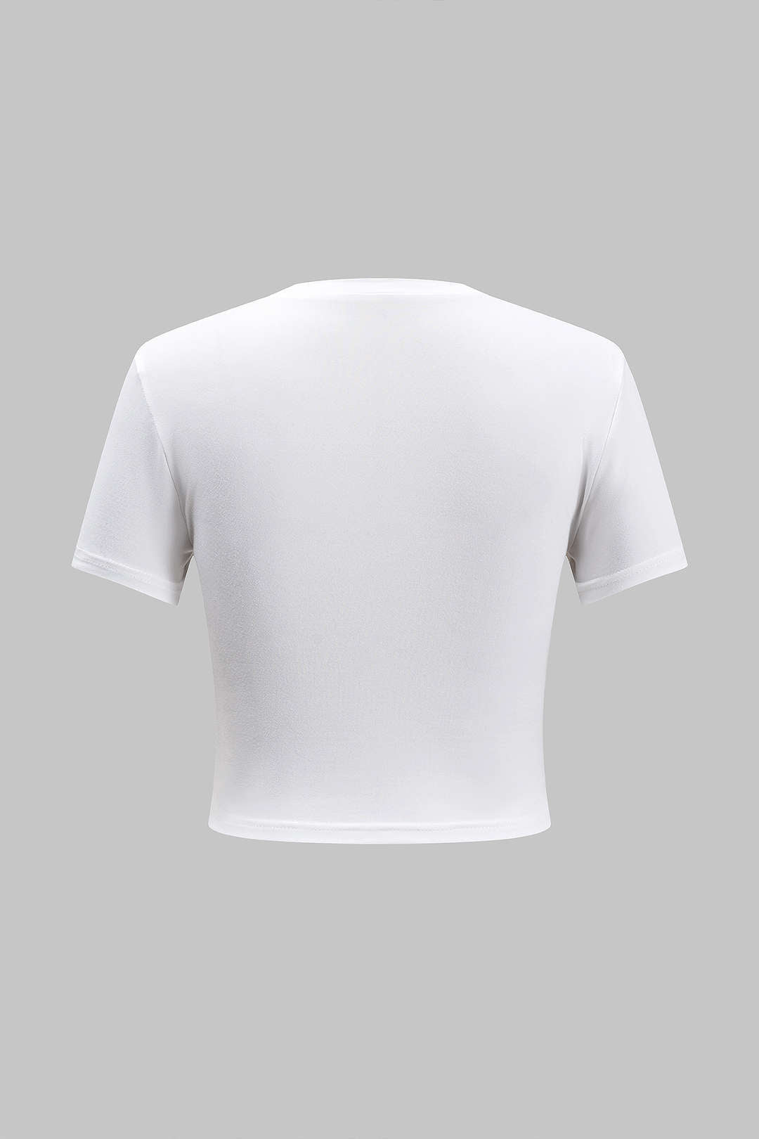 Çiçek Desenli Kısa Kol Tişört