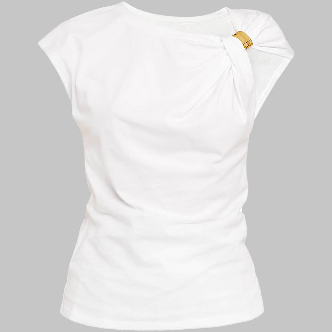 Metallic Kırışık Düğüm Tişört