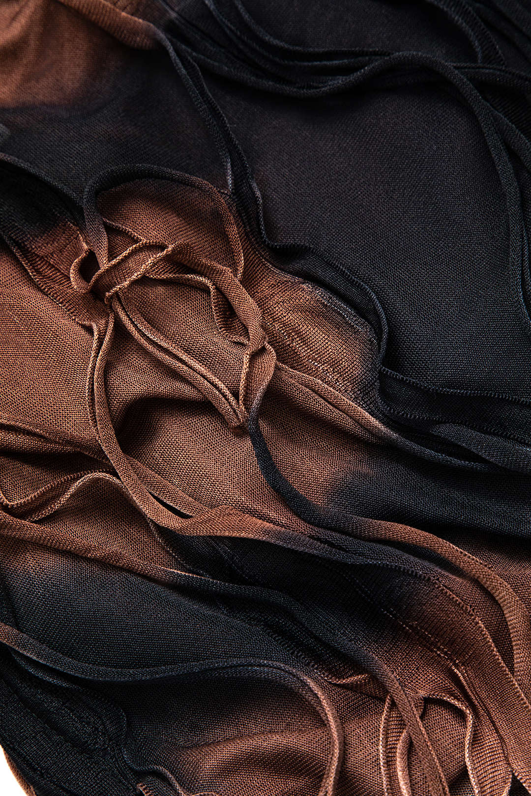 Halter Sırt Açık Yıpranmış Mini Elbise