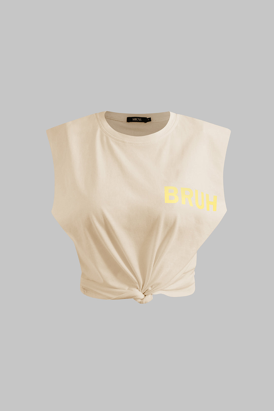 Bruh Baskılı Kolsuz Tişört