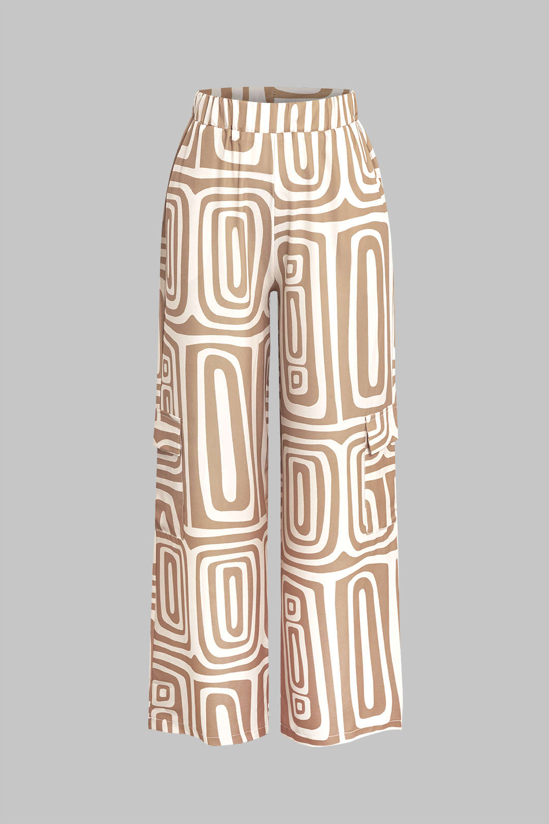 Sıcak Düğüm Gömlek Ve Sanatsal Baskı Pantolon Seti