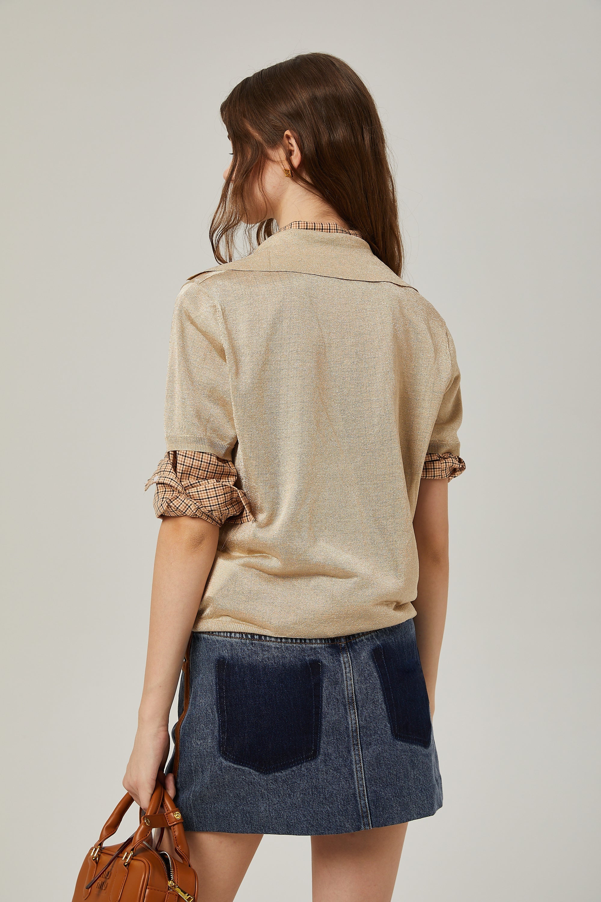 Blanche Blok Renkli Denim Etek