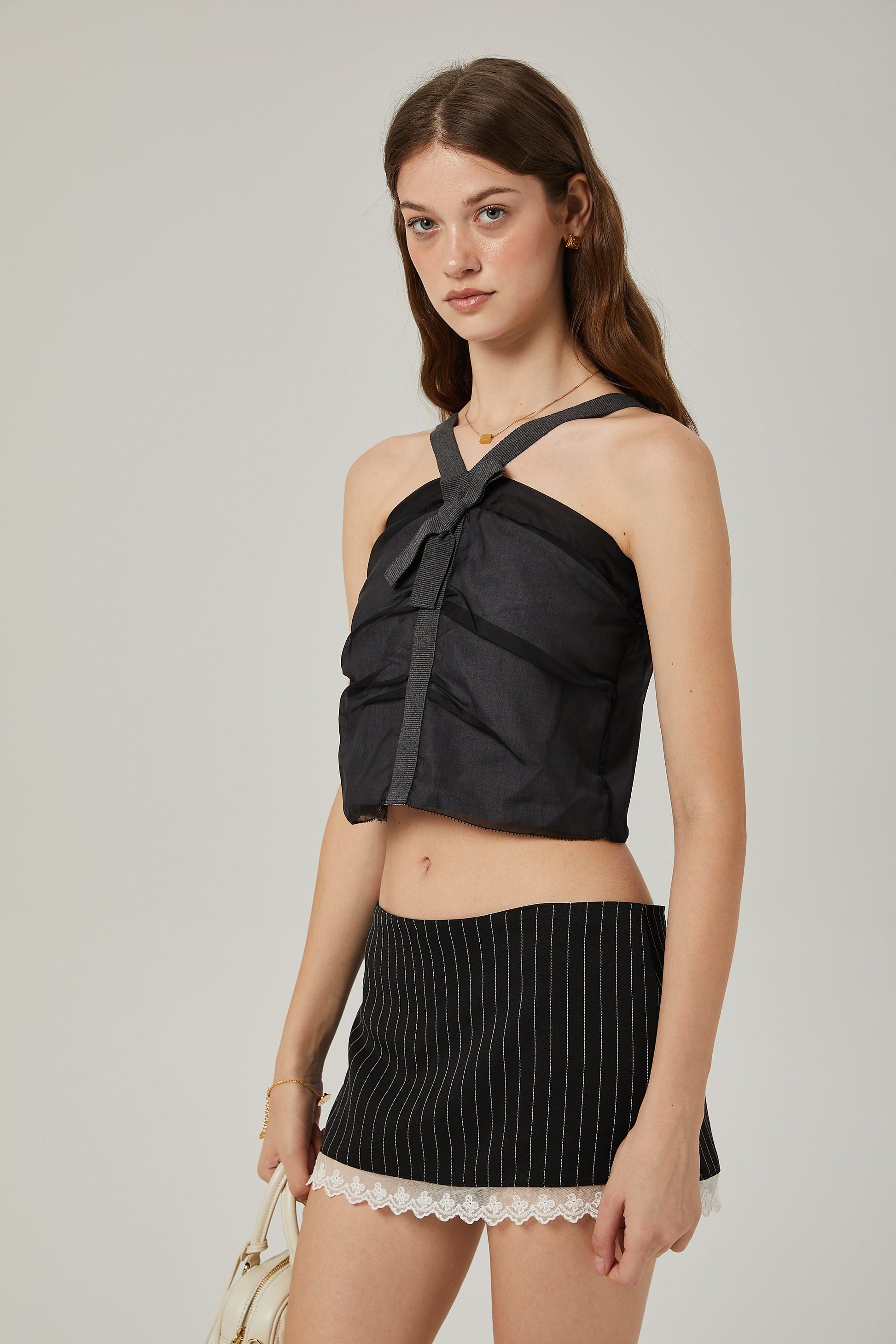 Ariane Şerit Baskılı Evaze Etek