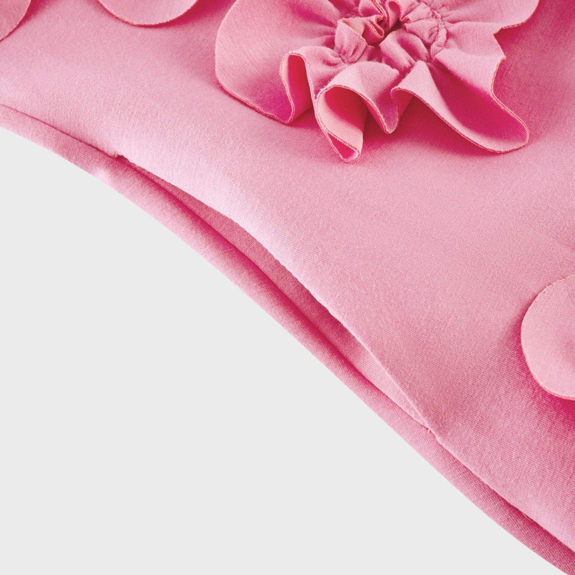 Olyssa Blossom Symphony Çiçek Detaylı Pembe Maxi Elbise