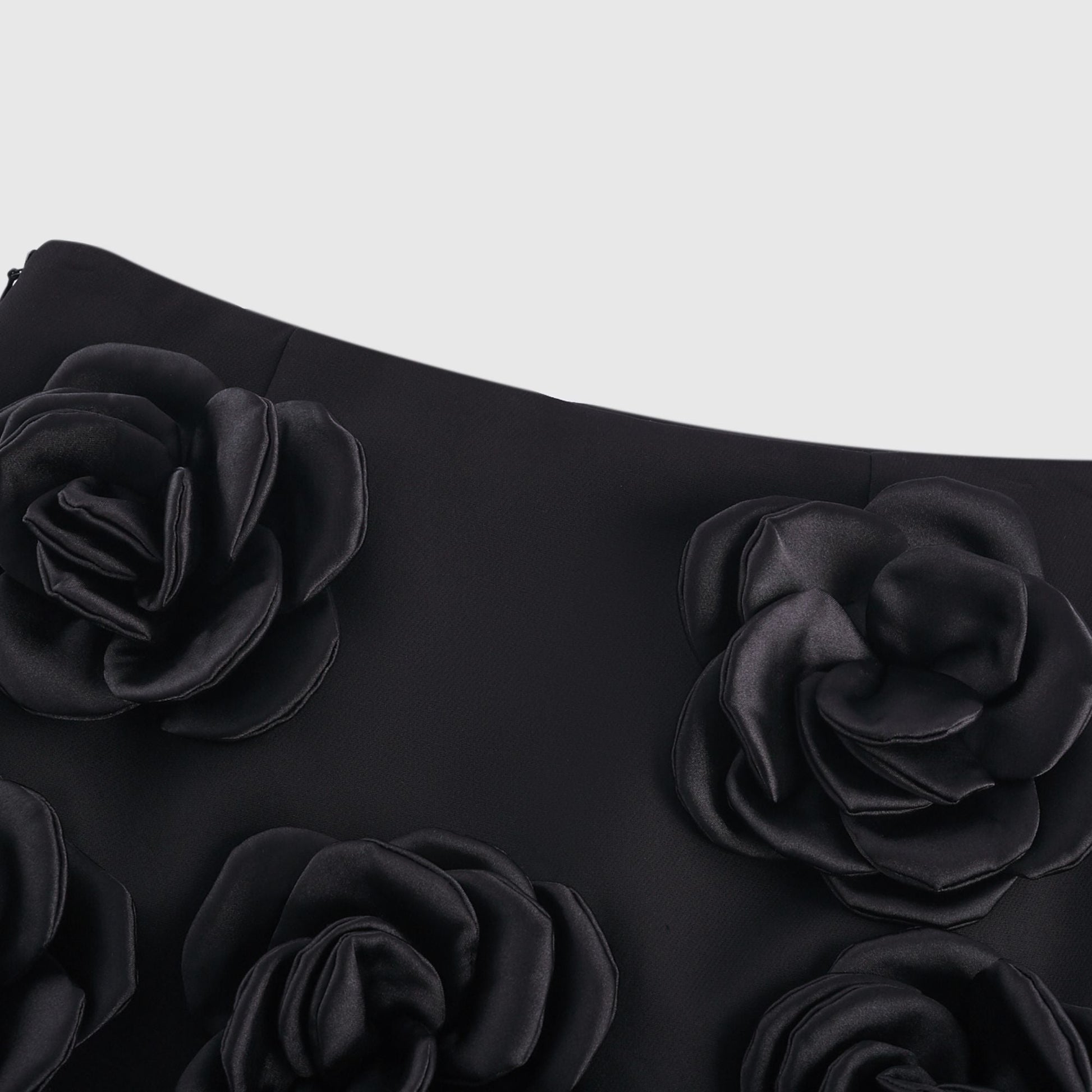 Nalini Siyah Suni Çiçek Mini Etek