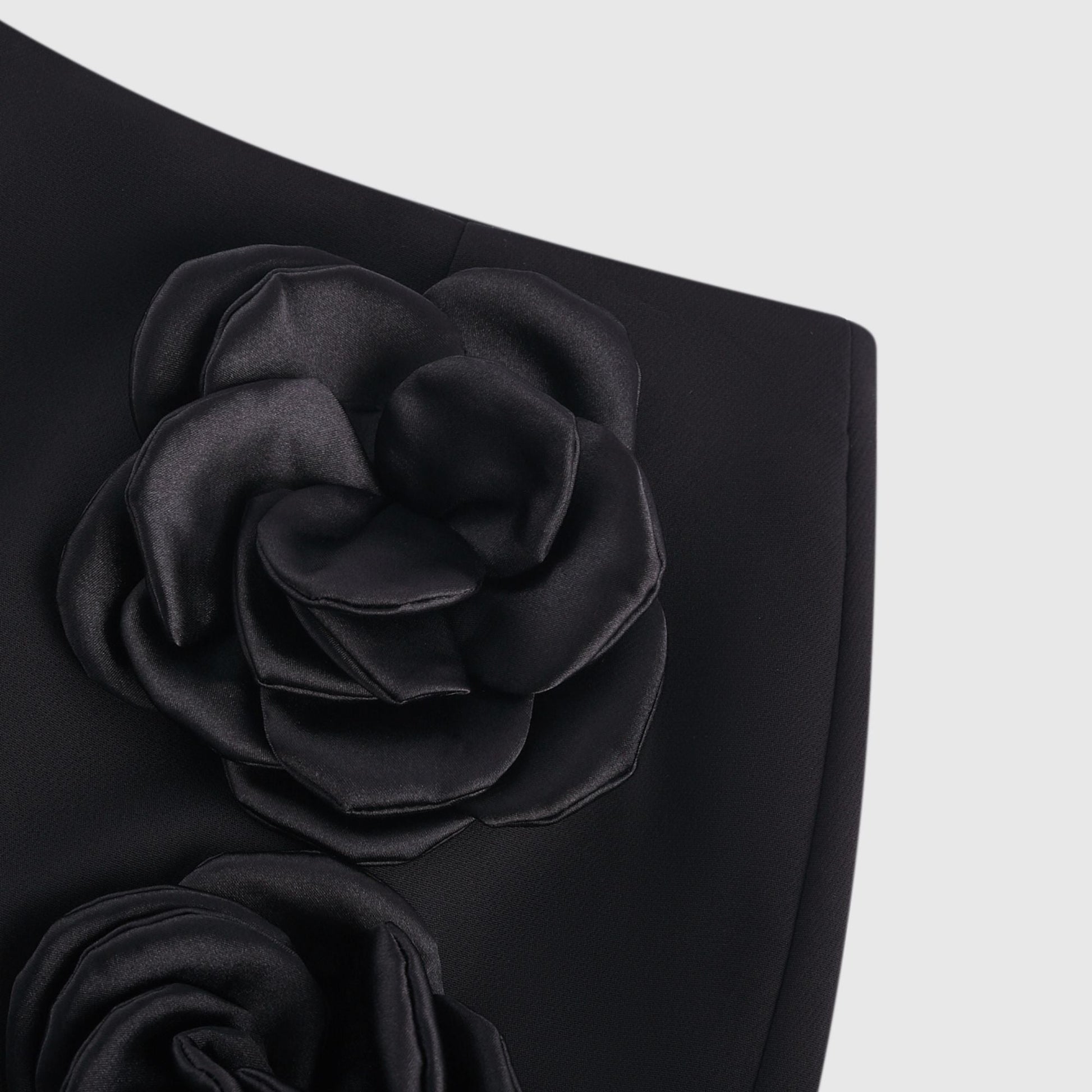 Nalini Siyah Suni Çiçek Mini Etek