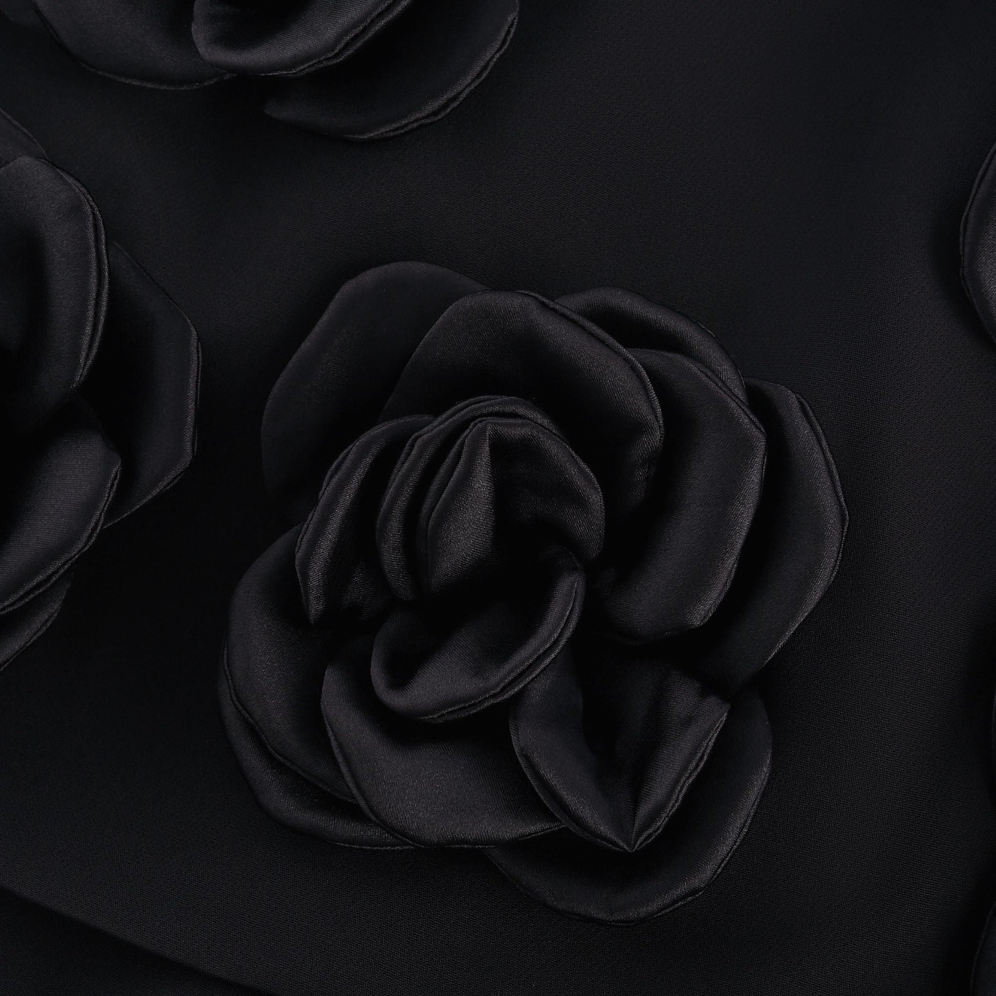 Nalini Siyah Suni Çiçek Mini Etek