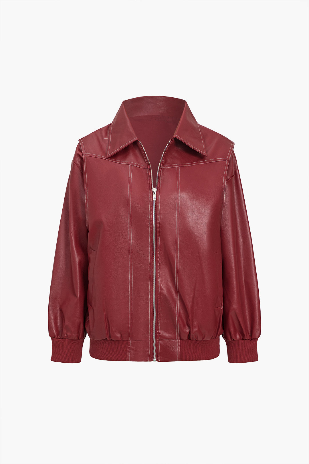 Collared Zipper Ceket