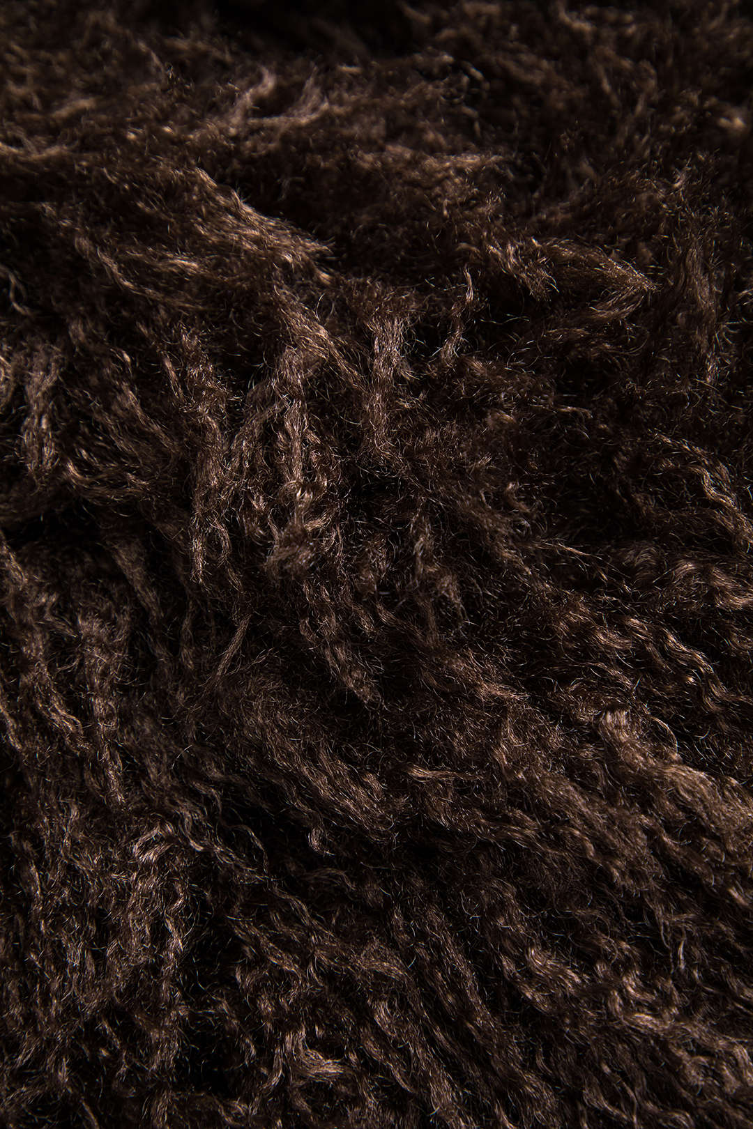 Solid Faux Fur Fringe Ceket