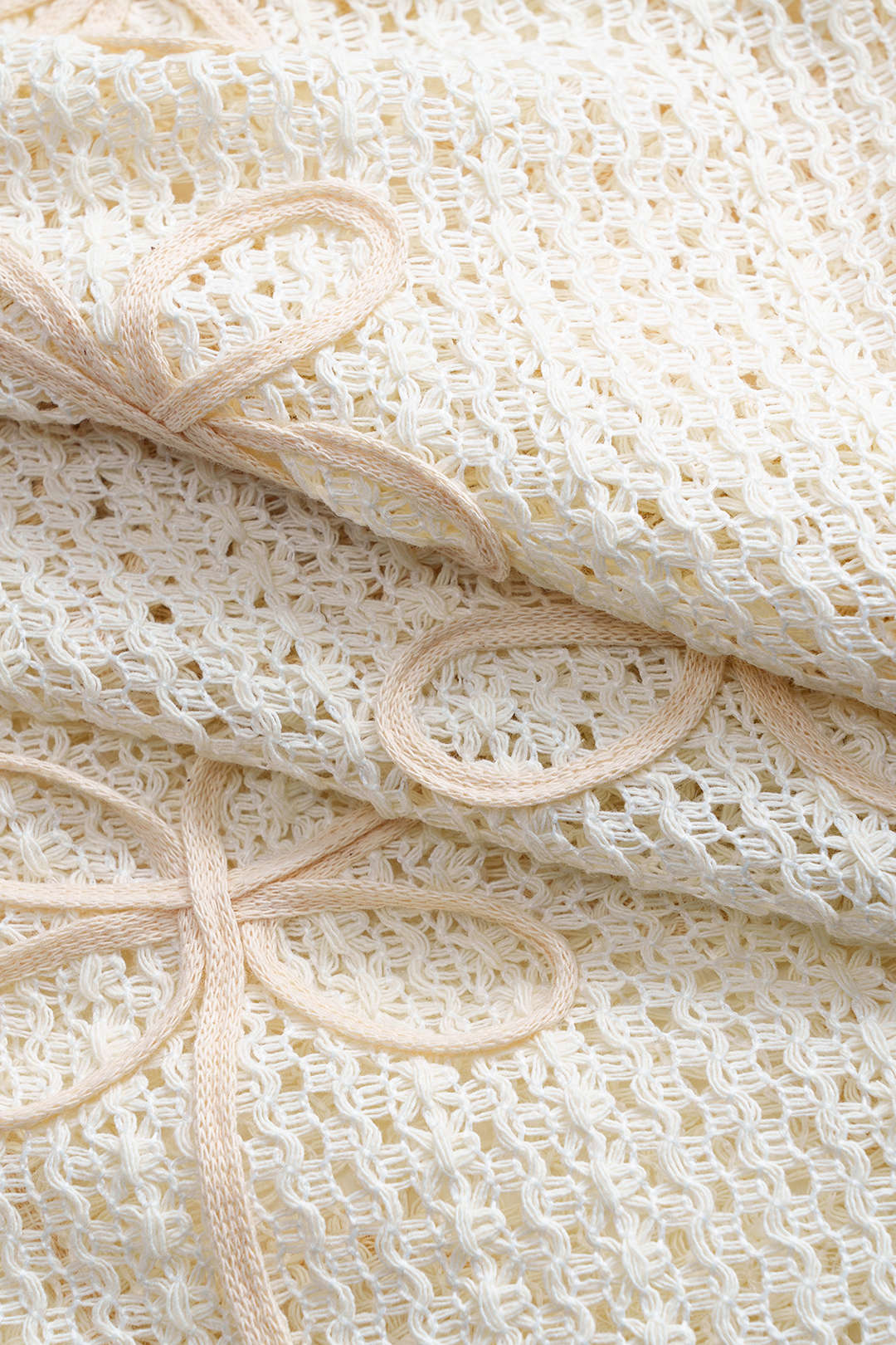 Hollow Out Applique Kısa Kollu Tişört