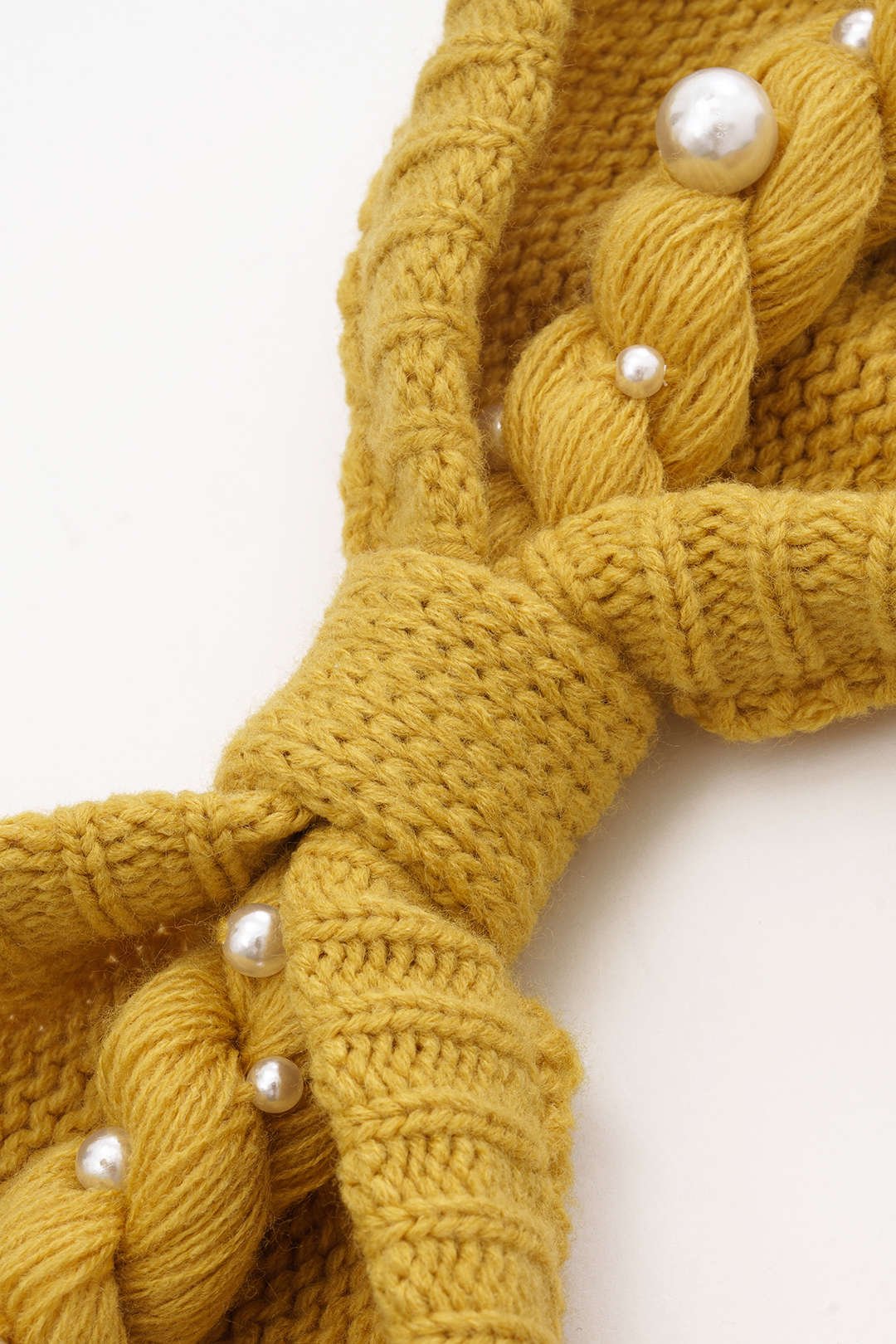 Örgü İnci Dekor Halter Yaka Örgü Bağlamalı Tank Top