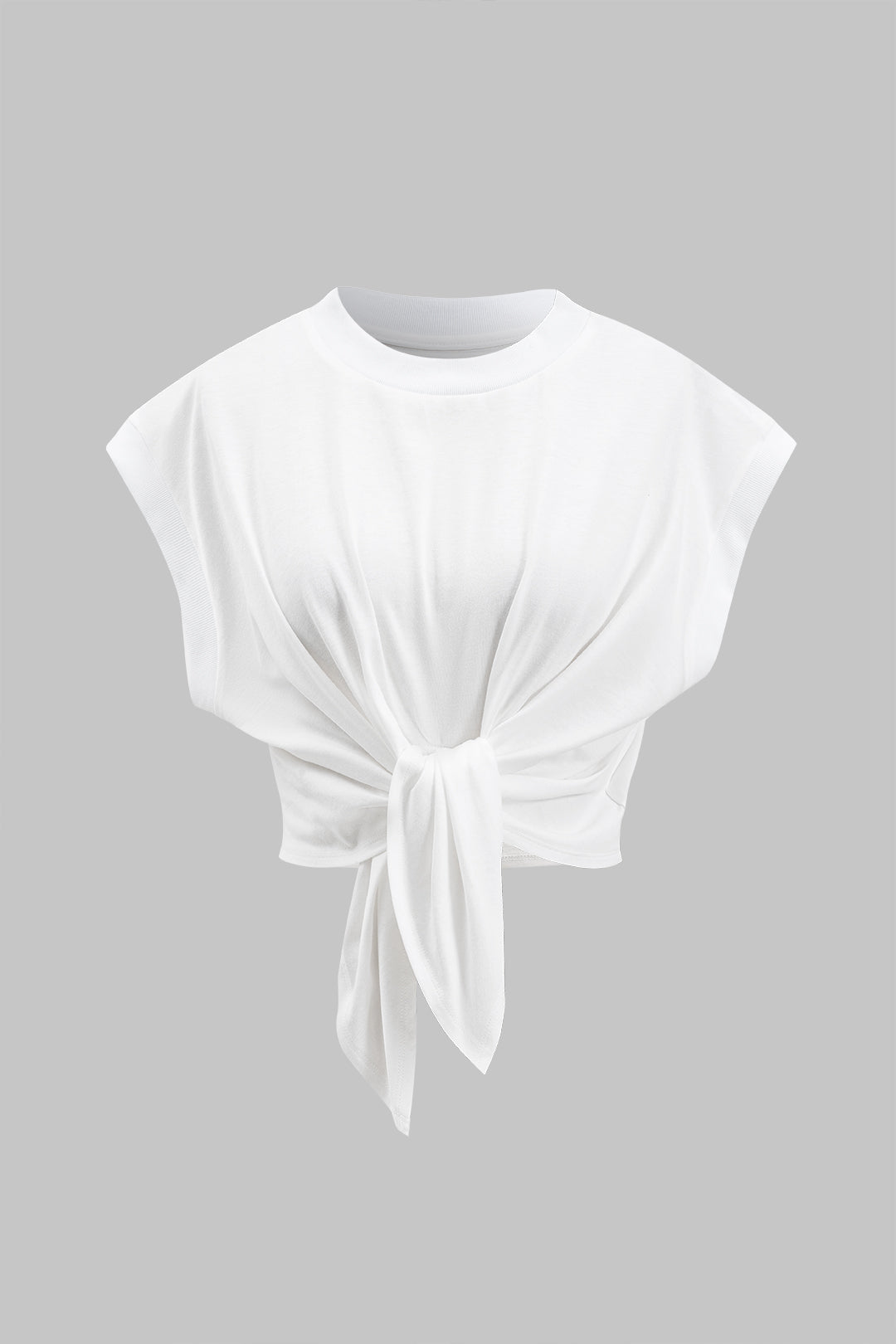 Kabarık Bağlama Detaylı T-Shirt