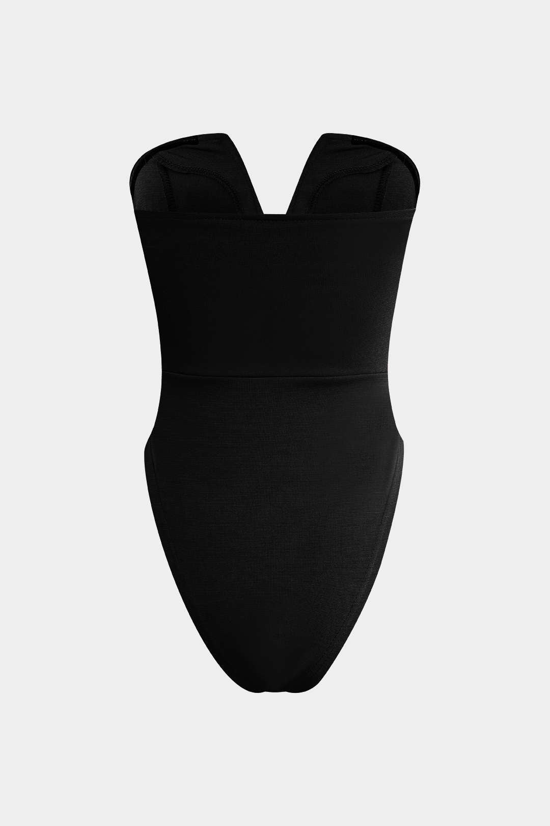 Basic V Yaka Straplez Bodysuit