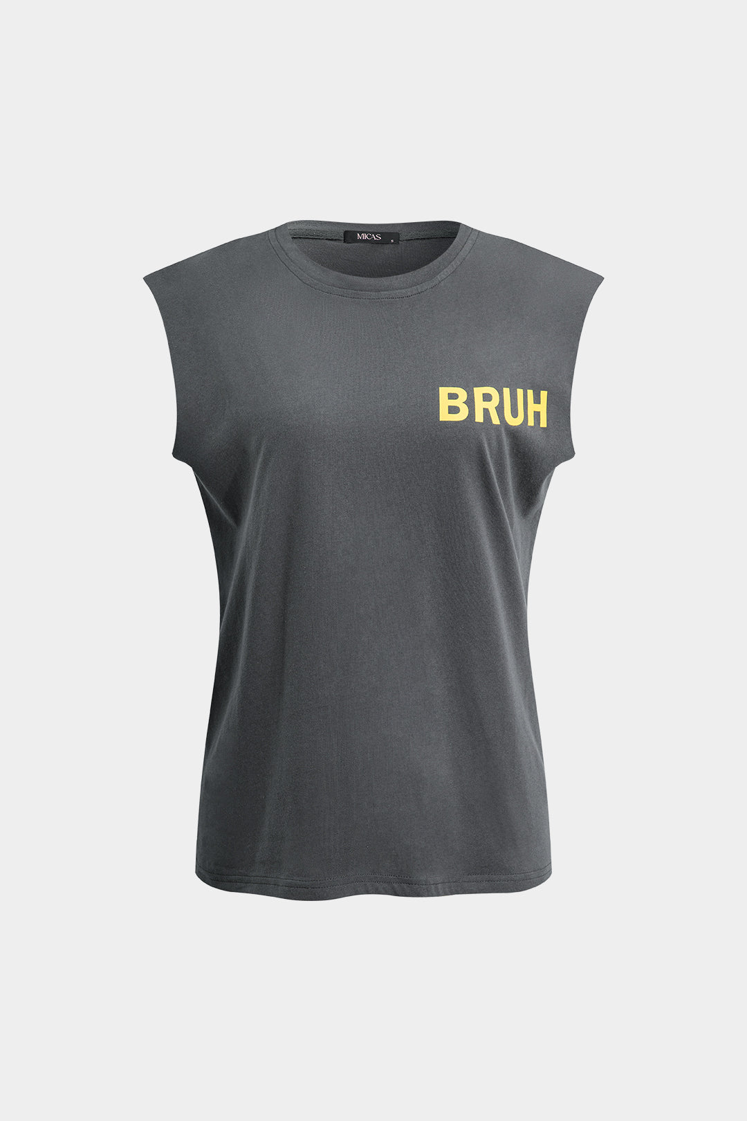 Bruh Baskılı Kolsuz Tişört