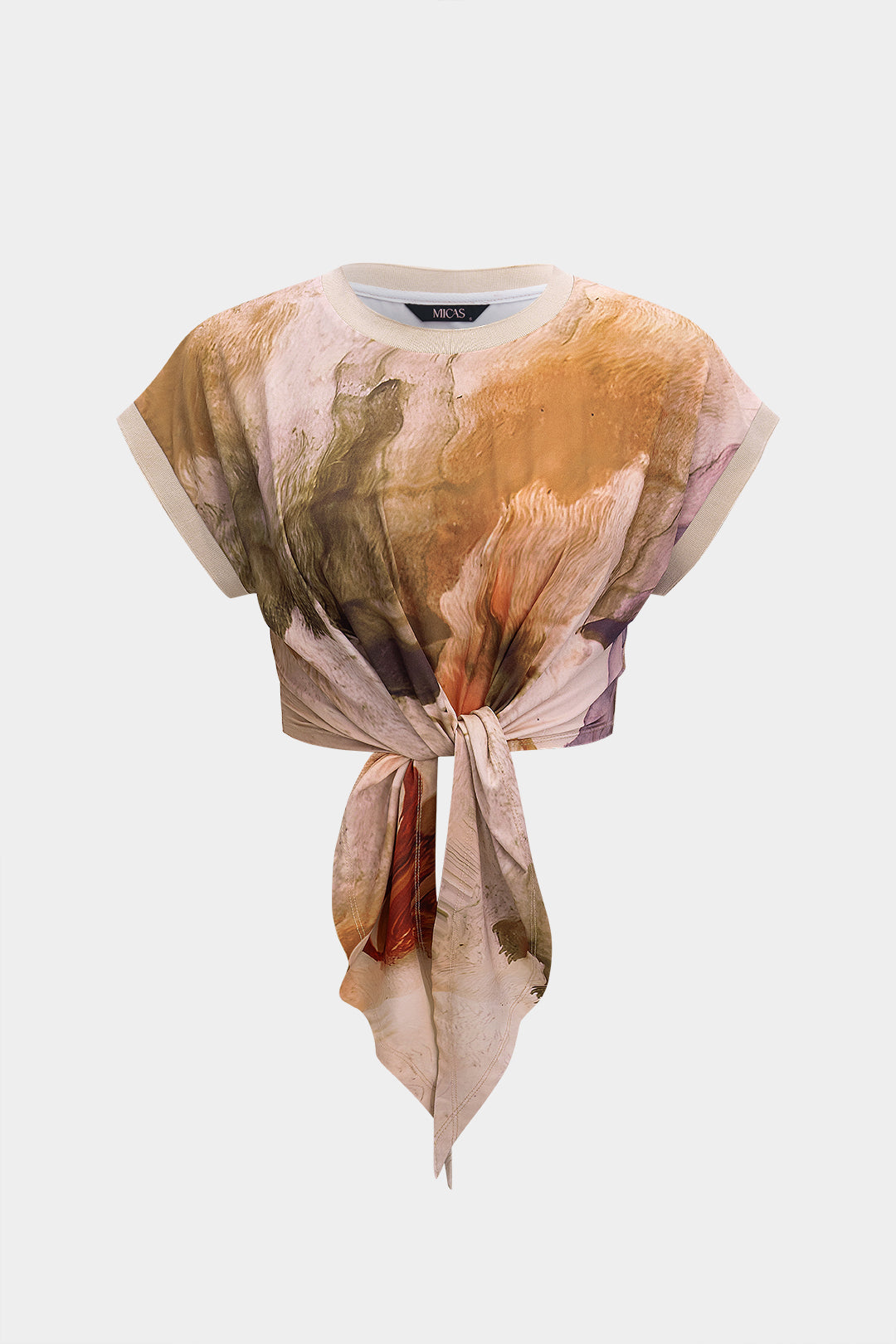 Kıvrım Düğüm Kısa Kol Tişört