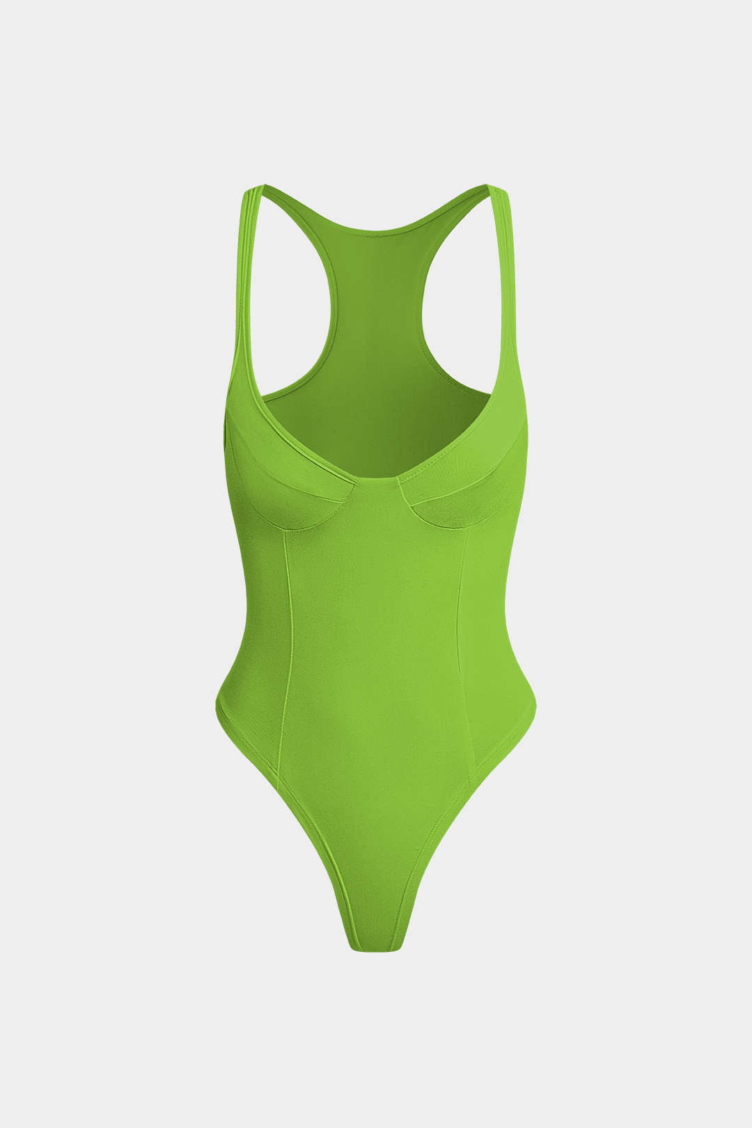 Basic Düz Derin V Yaka Bustier Bodysuit