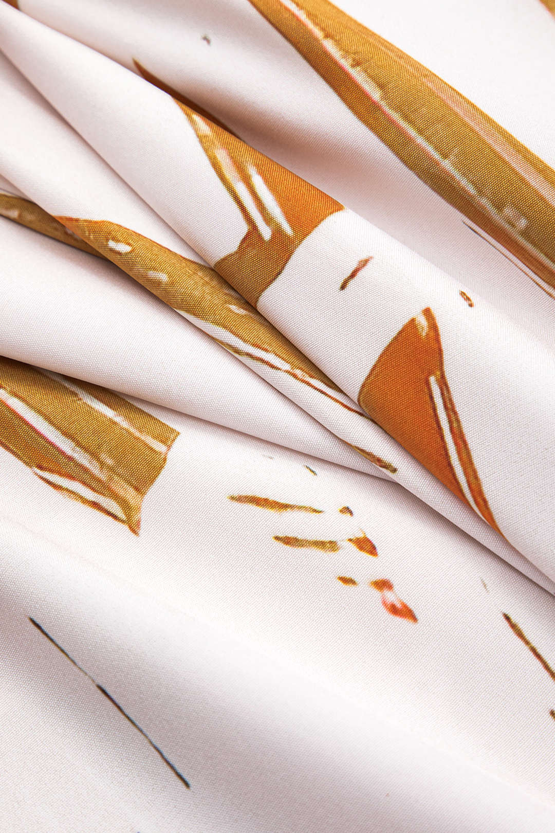 Soyut Desenli Yüksek Bel Pantolon