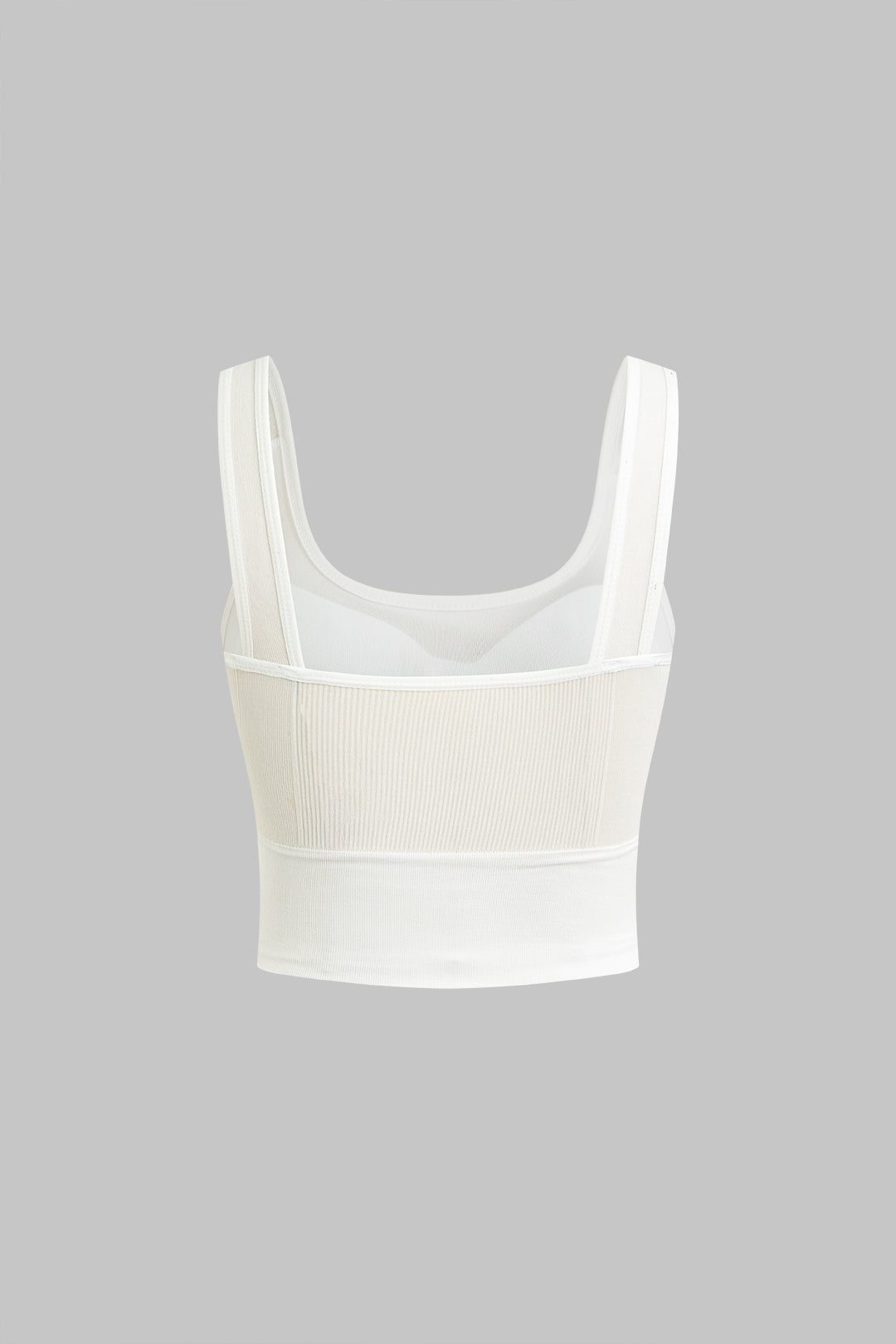 Düz Dokulu Arkası Açık Askılı Bluz