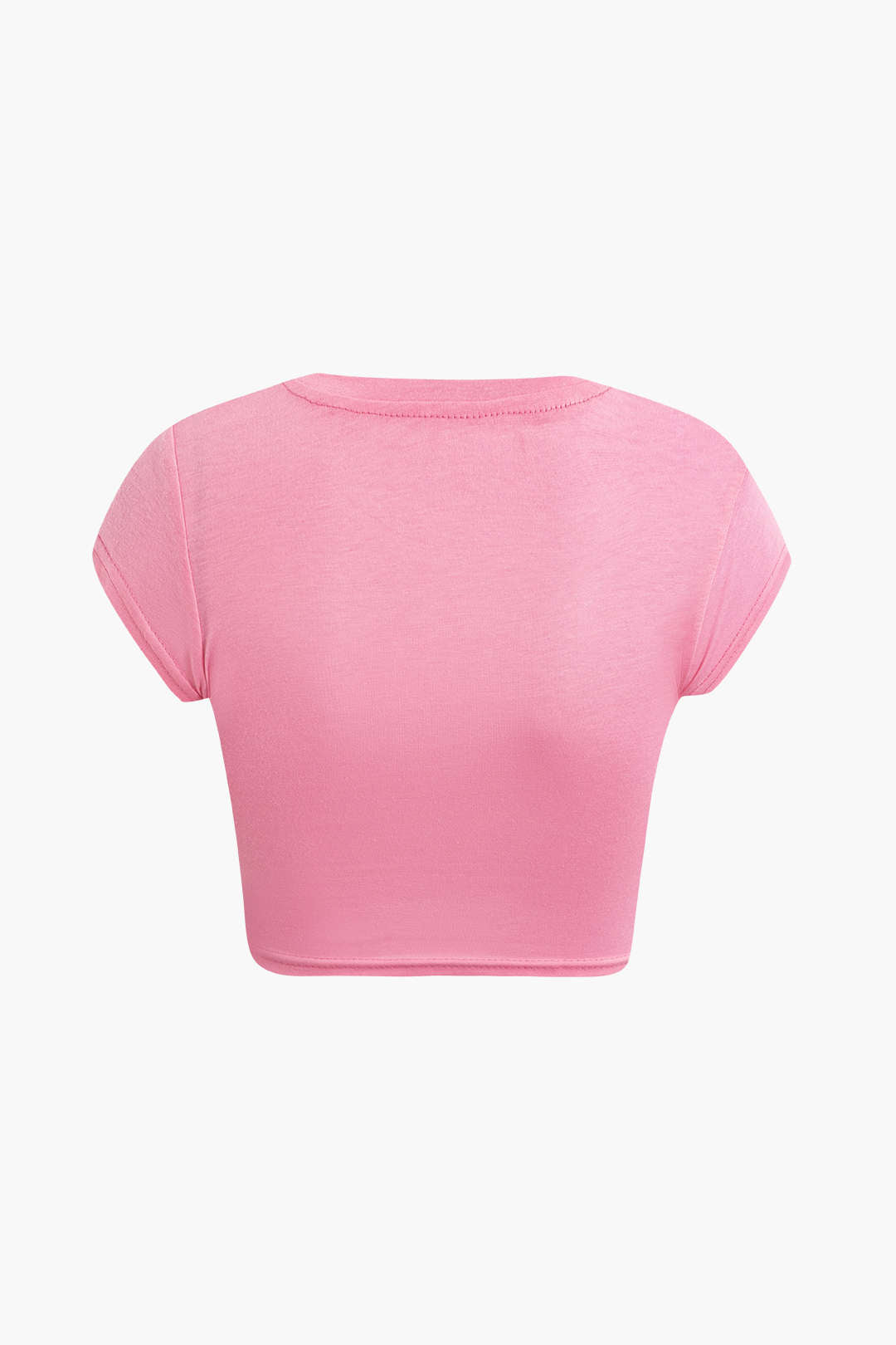 Elleri Baskılı Yuvarlak Yaka Kısa Tişört