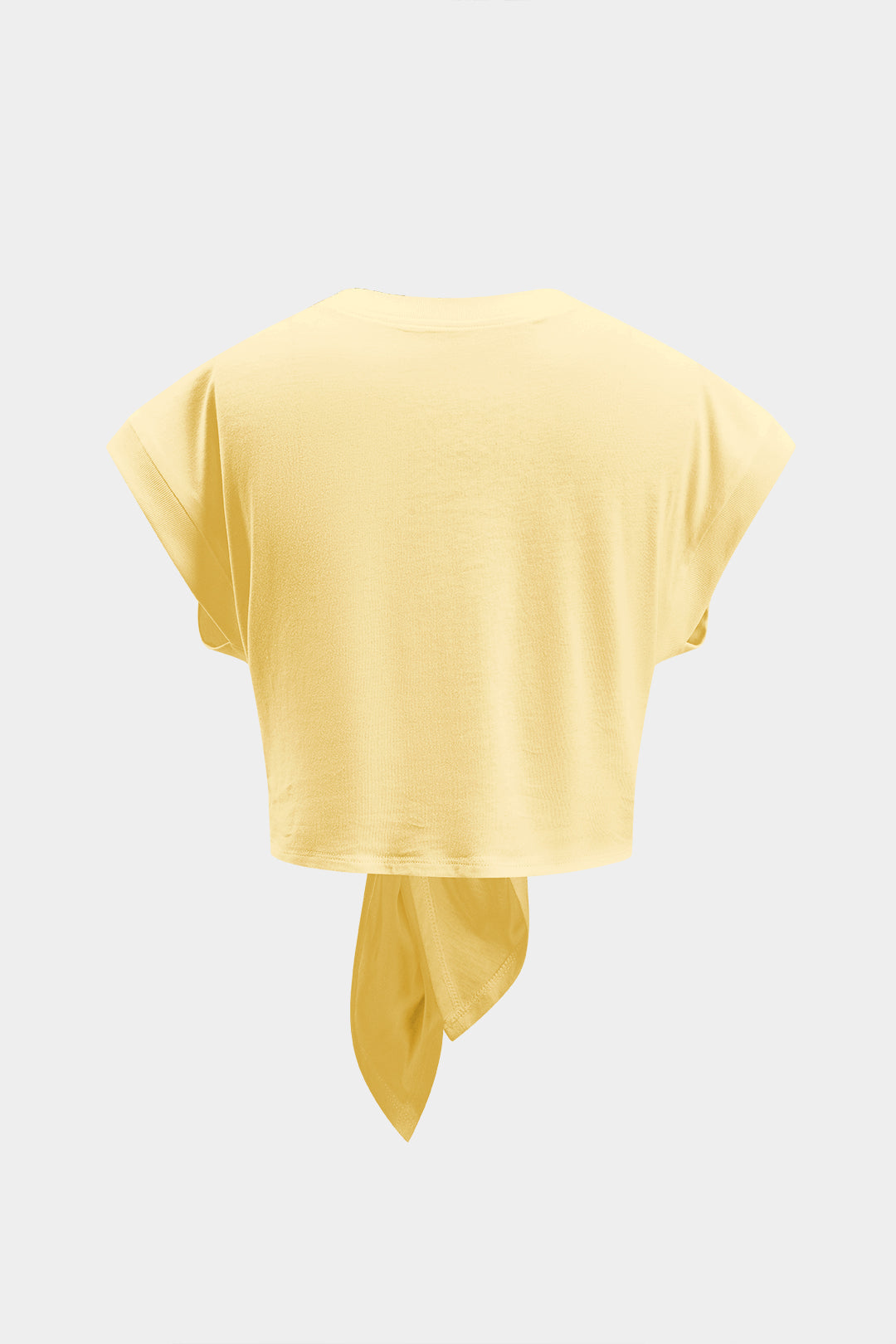 Kabarık Bağlama Detaylı T-Shirt