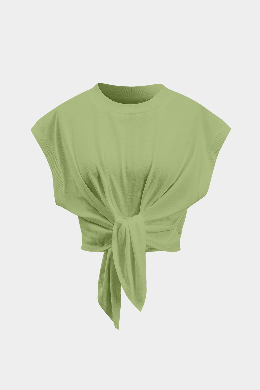 Kabarık Bağlama Detaylı T-Shirt