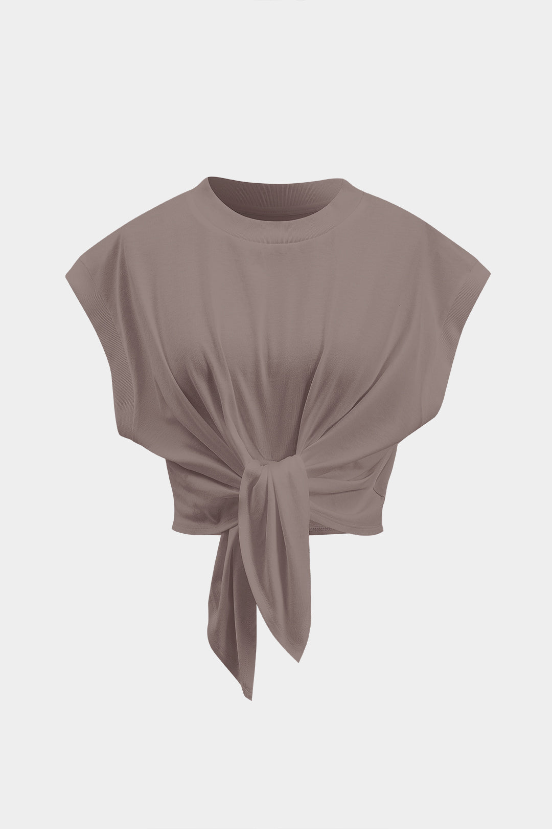 Kabarık Bağlama Detaylı T-Shirt