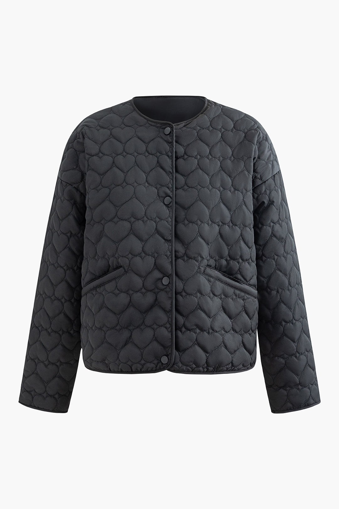 Heart Shaped Quilted Puffer Ceket