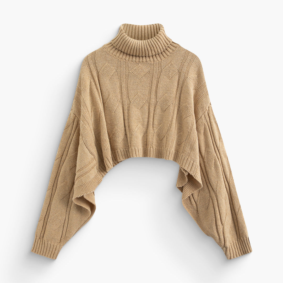 Basic Solid Knit Mock Kazak