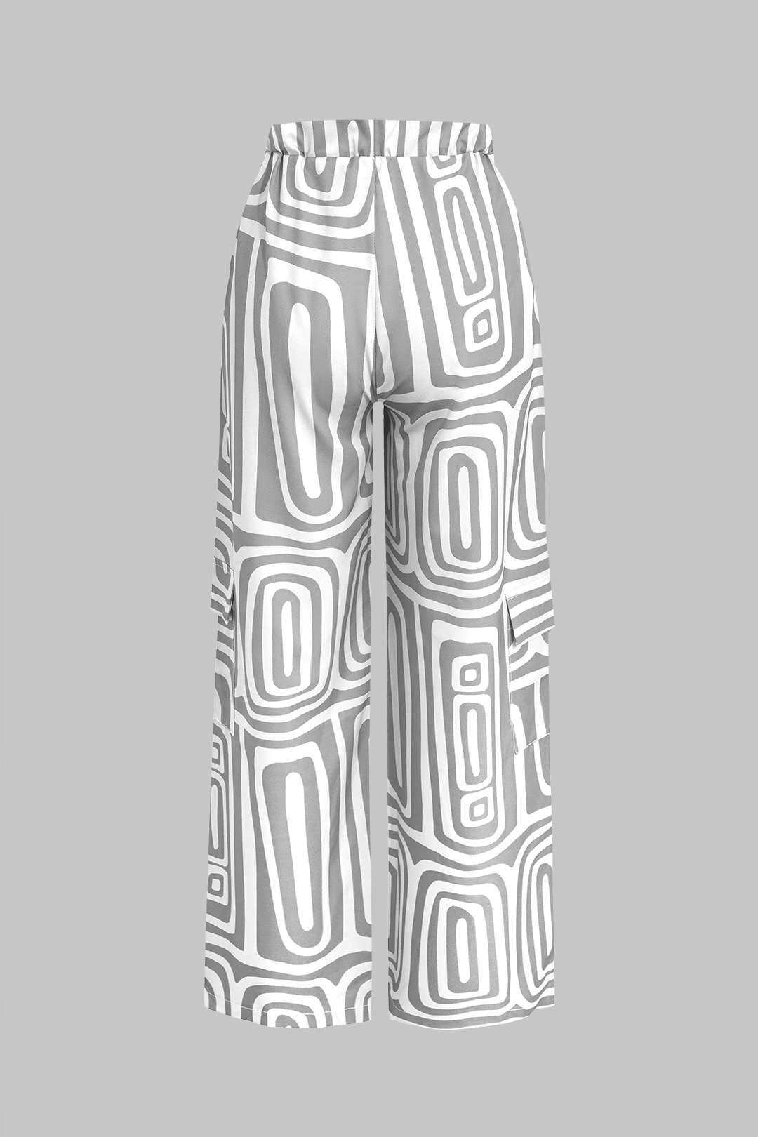 Sıcak Düğüm Gömlek Ve Sanatsal Baskı Pantolon Seti