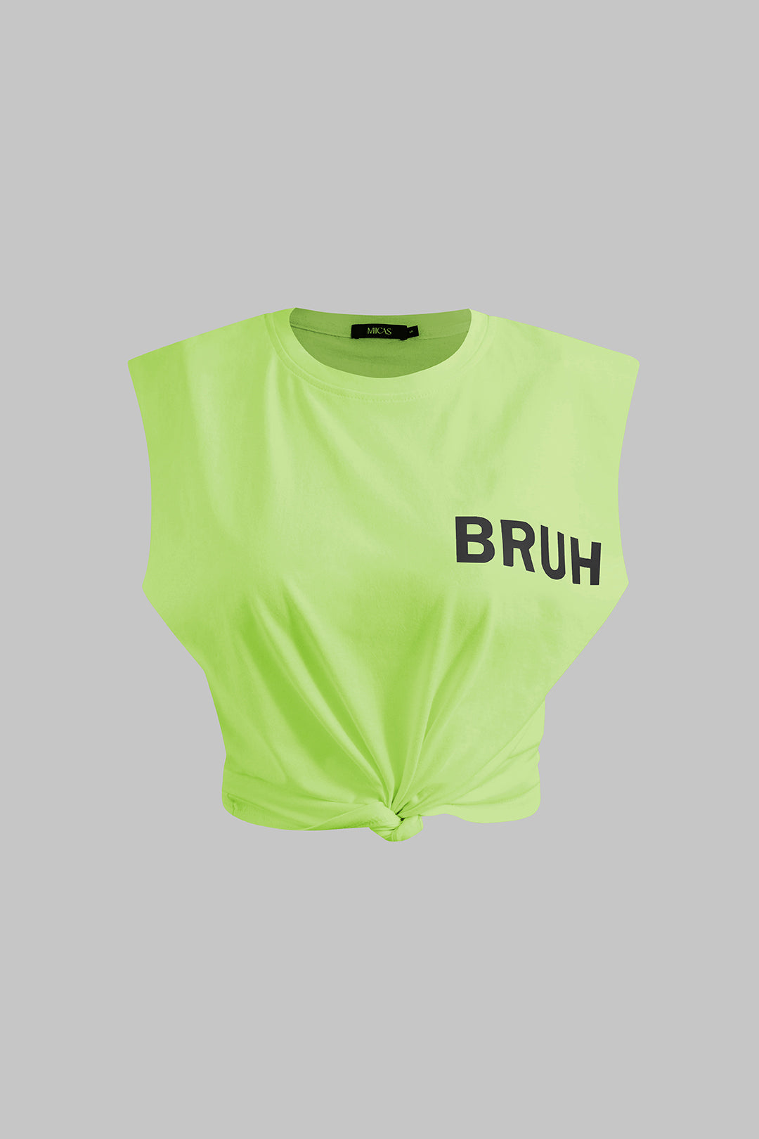 Bruh Baskılı Kolsuz Tişört