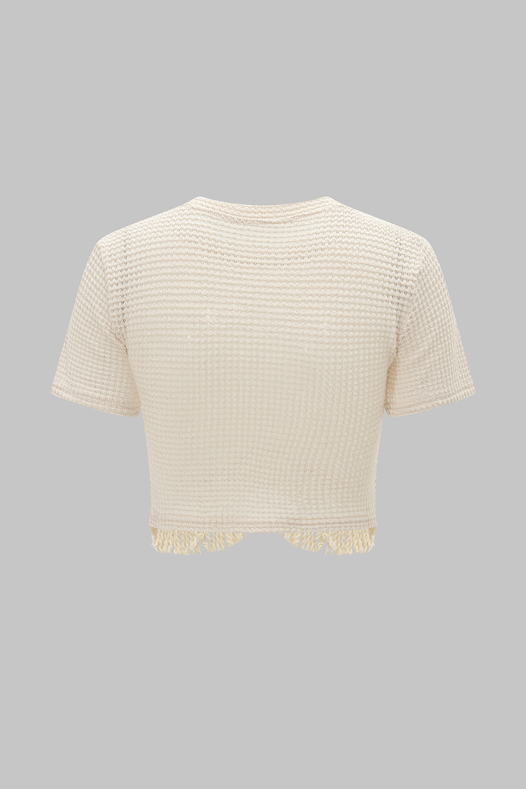 Örgü Franş Şort Kol Bluz