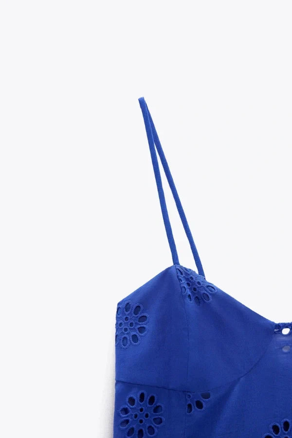 Olyssa Azure Elegance Kuşgözlü Mini Elbise