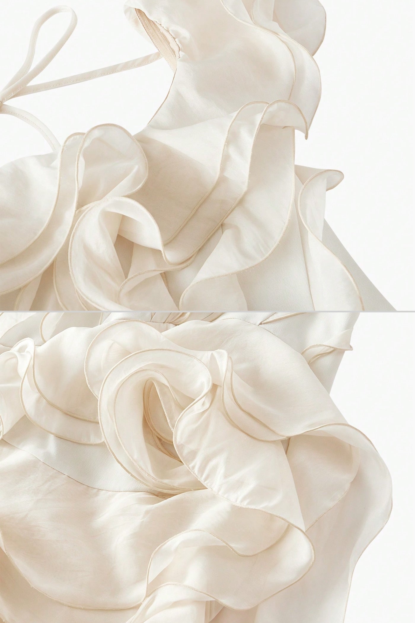 Olyssa Fırfırlı Tasarımlı Kat Kat Şeffaf Mini Elbise