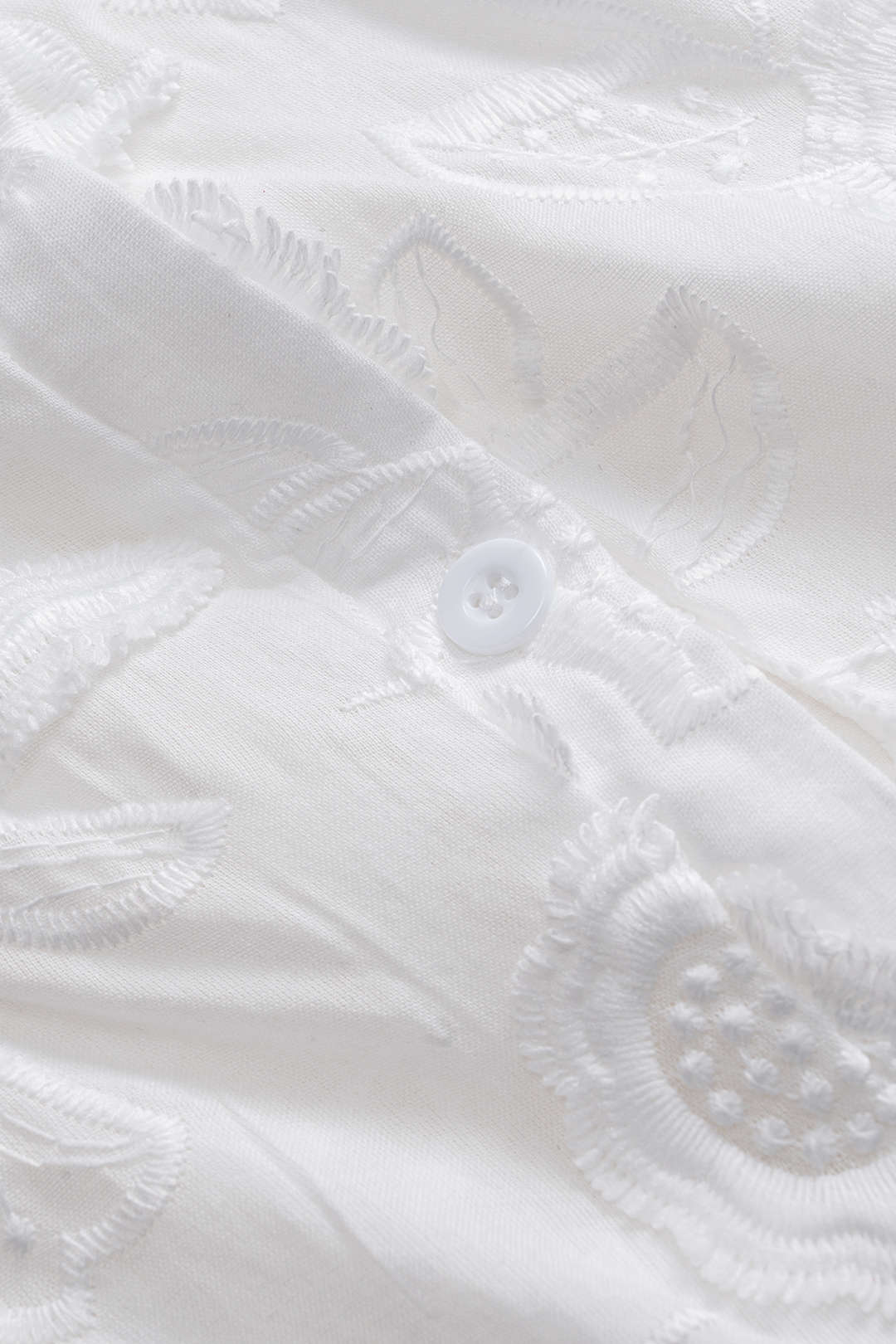 Nakış Düğme Uzun Kollu Gömlek Ve Şort Takımı