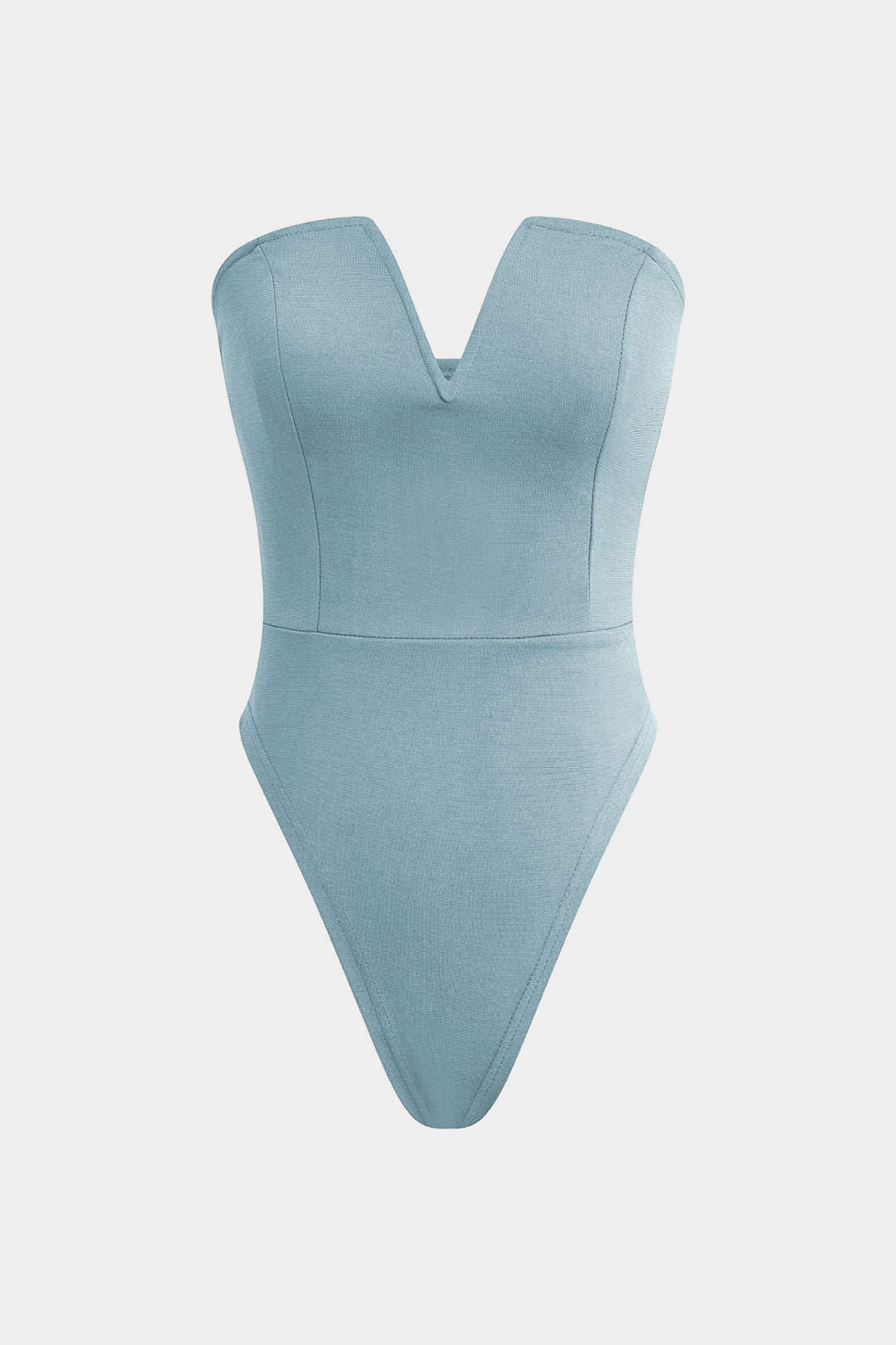 Basic V Yaka Straplez Bodysuit