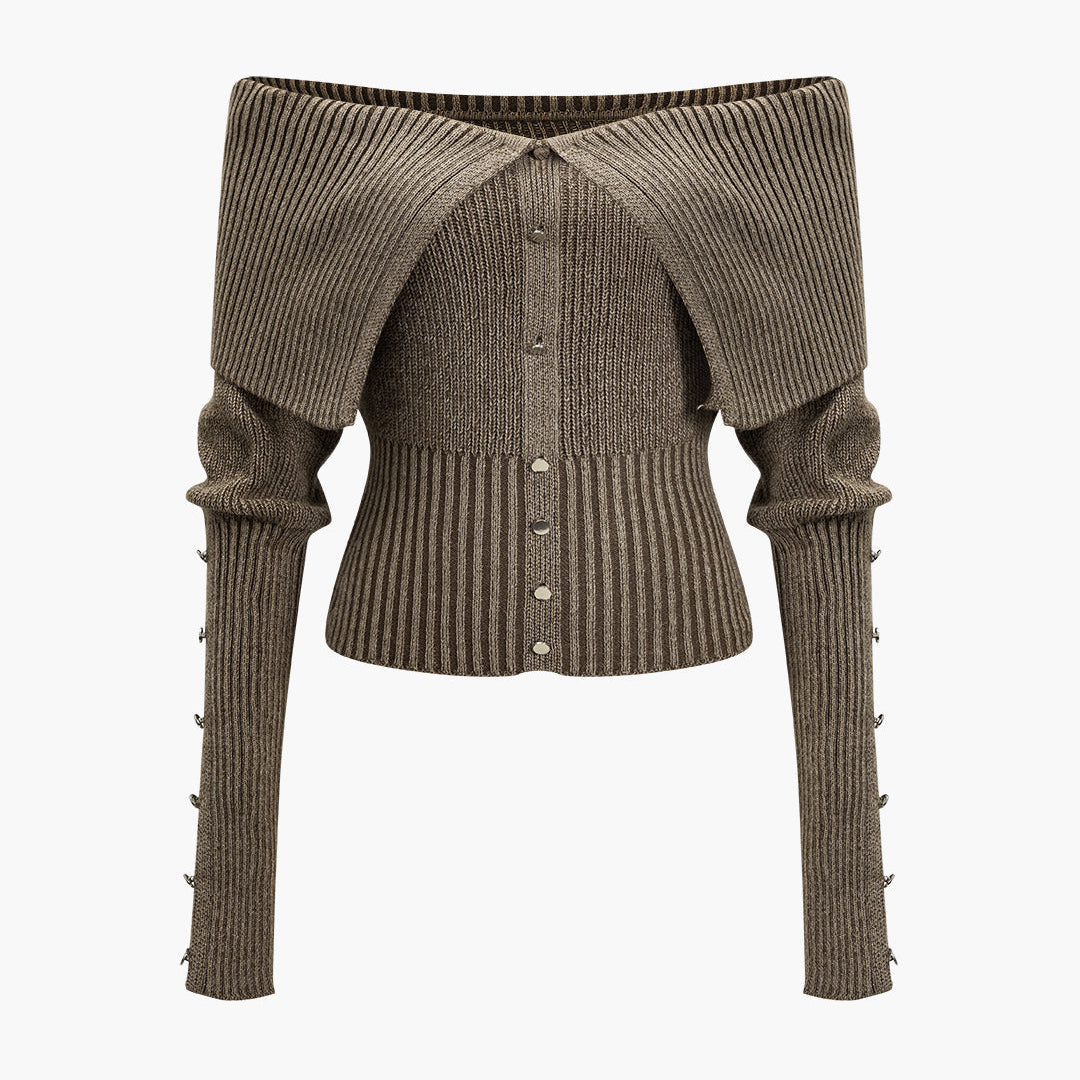 Solid Sweater Long-Sleeve Triko