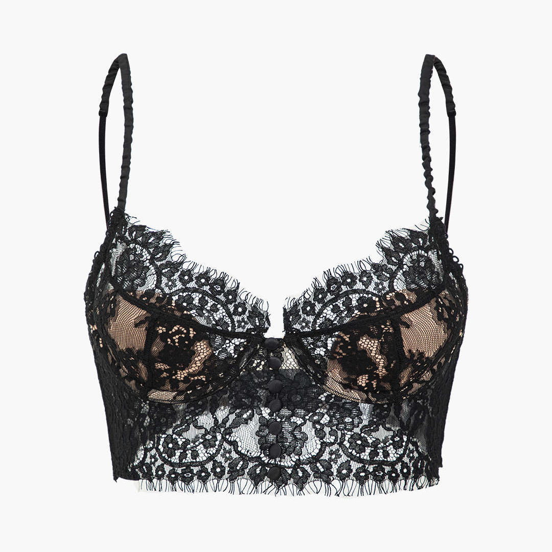 Dantel Sırt Geçişli Sutyen