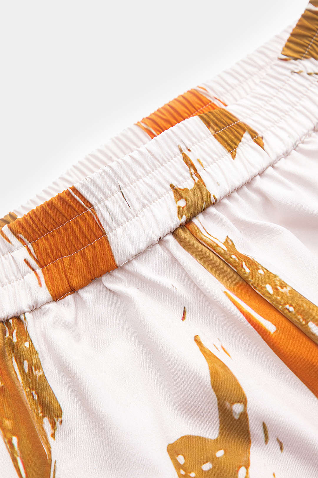 Soyut Desenli Yüksek Bel Pantolon