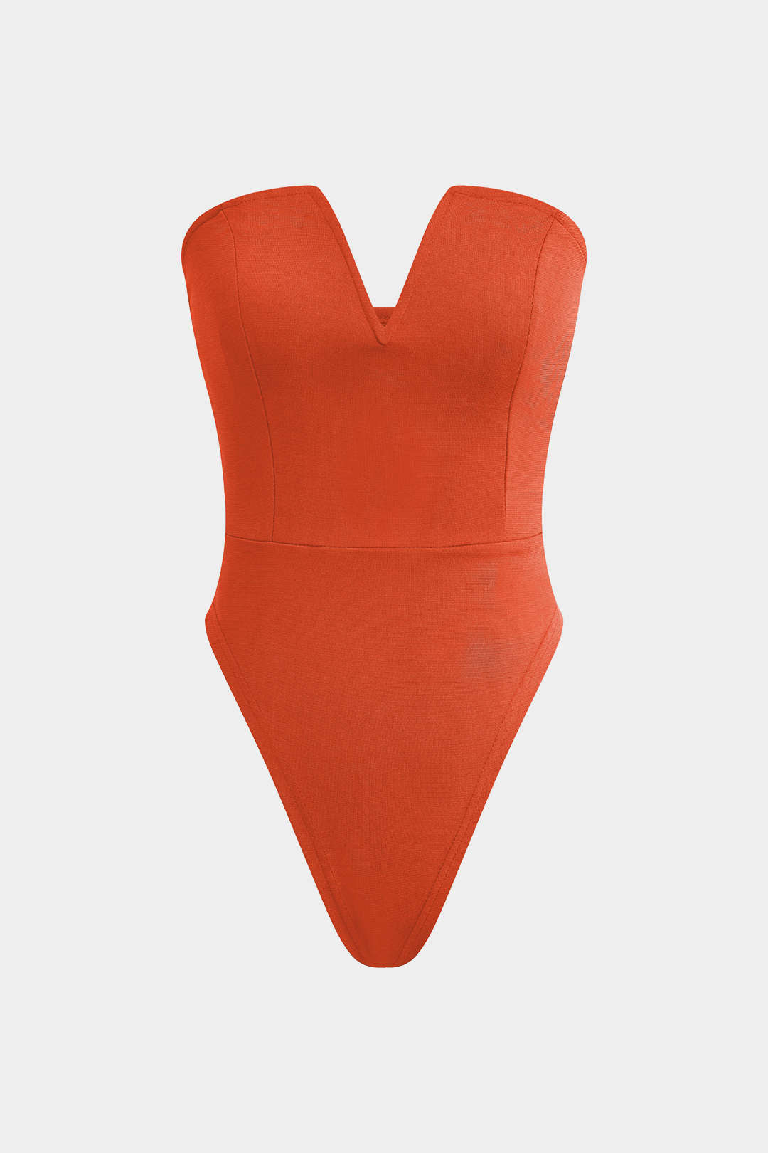 Basic V Yaka Straplez Bodysuit