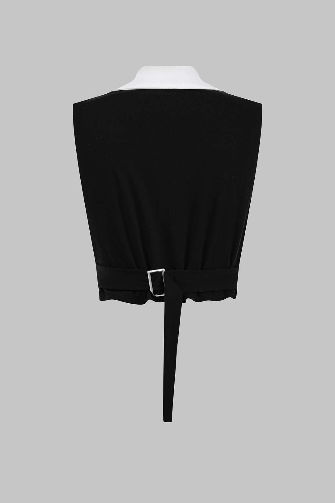 Patchwork Düğme Bağlama Sıfır Kol Bluz Ve Fermuarlı Cepli Pantolon Seti