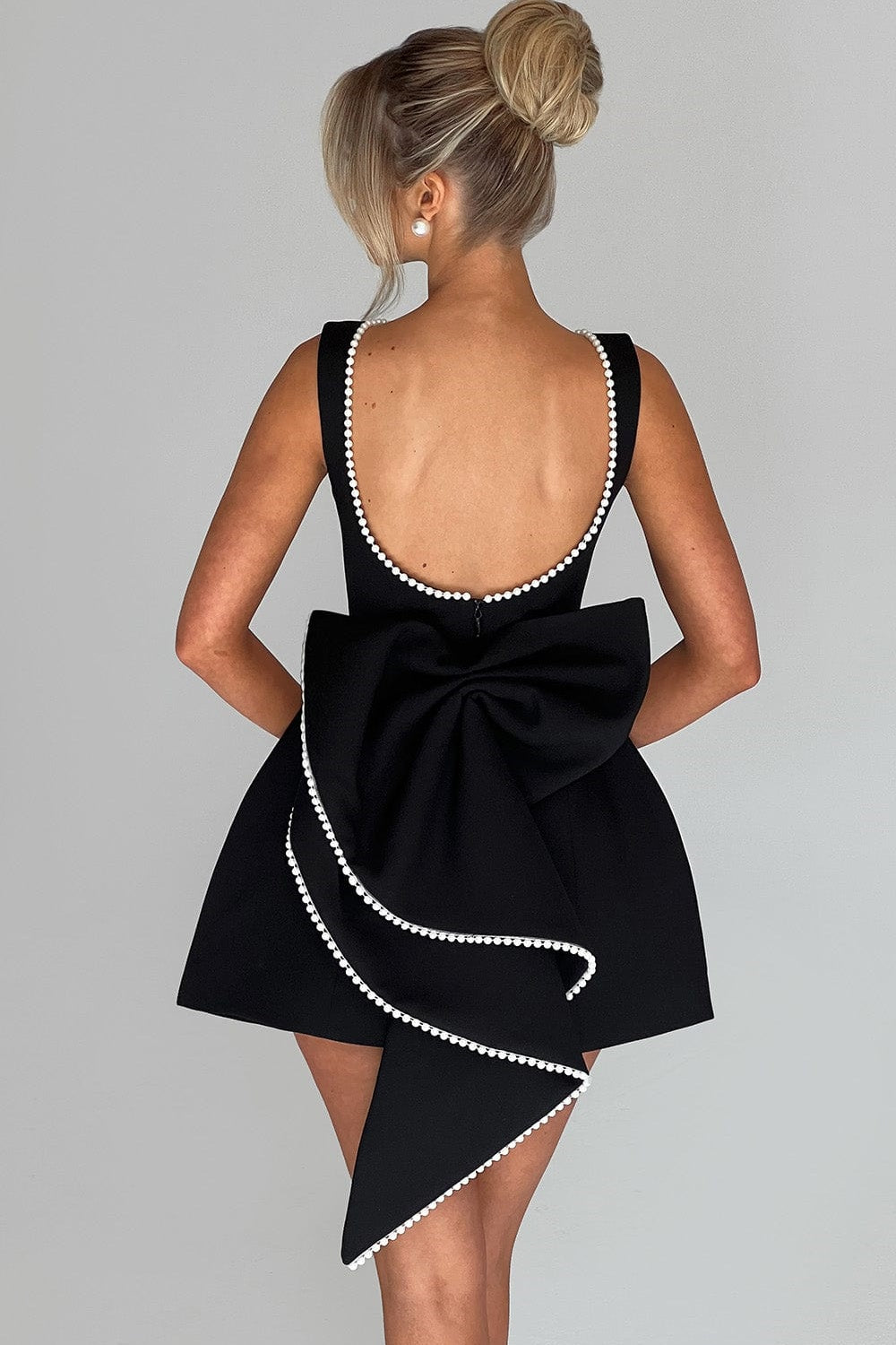 Olyssa Cecila İnci Mini Elbise