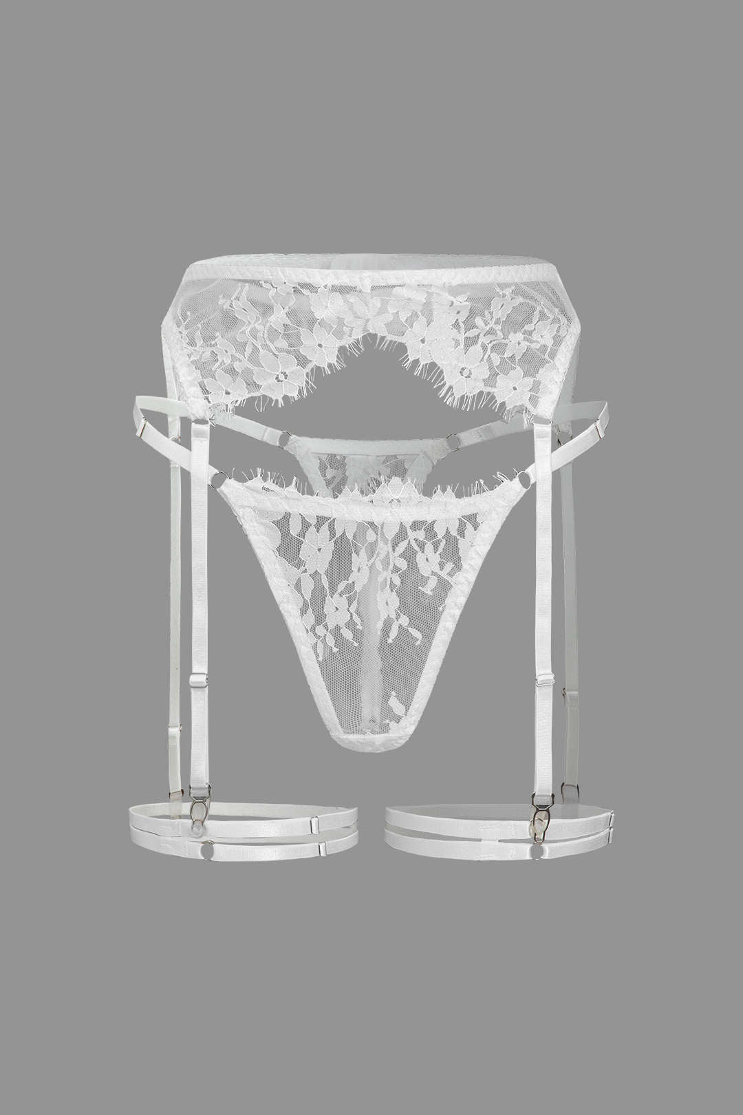 Dantel Şeffaf Jartiyer Takımı