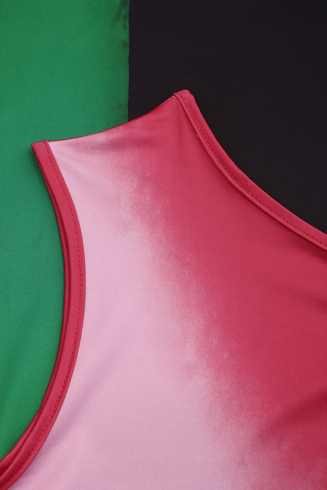 Ombre Kontrast Bağlama Maxi Elbise