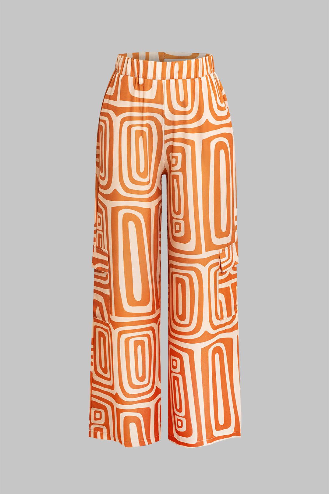 Sıcak Düğüm Gömlek Ve Sanatsal Baskı Pantolon Seti