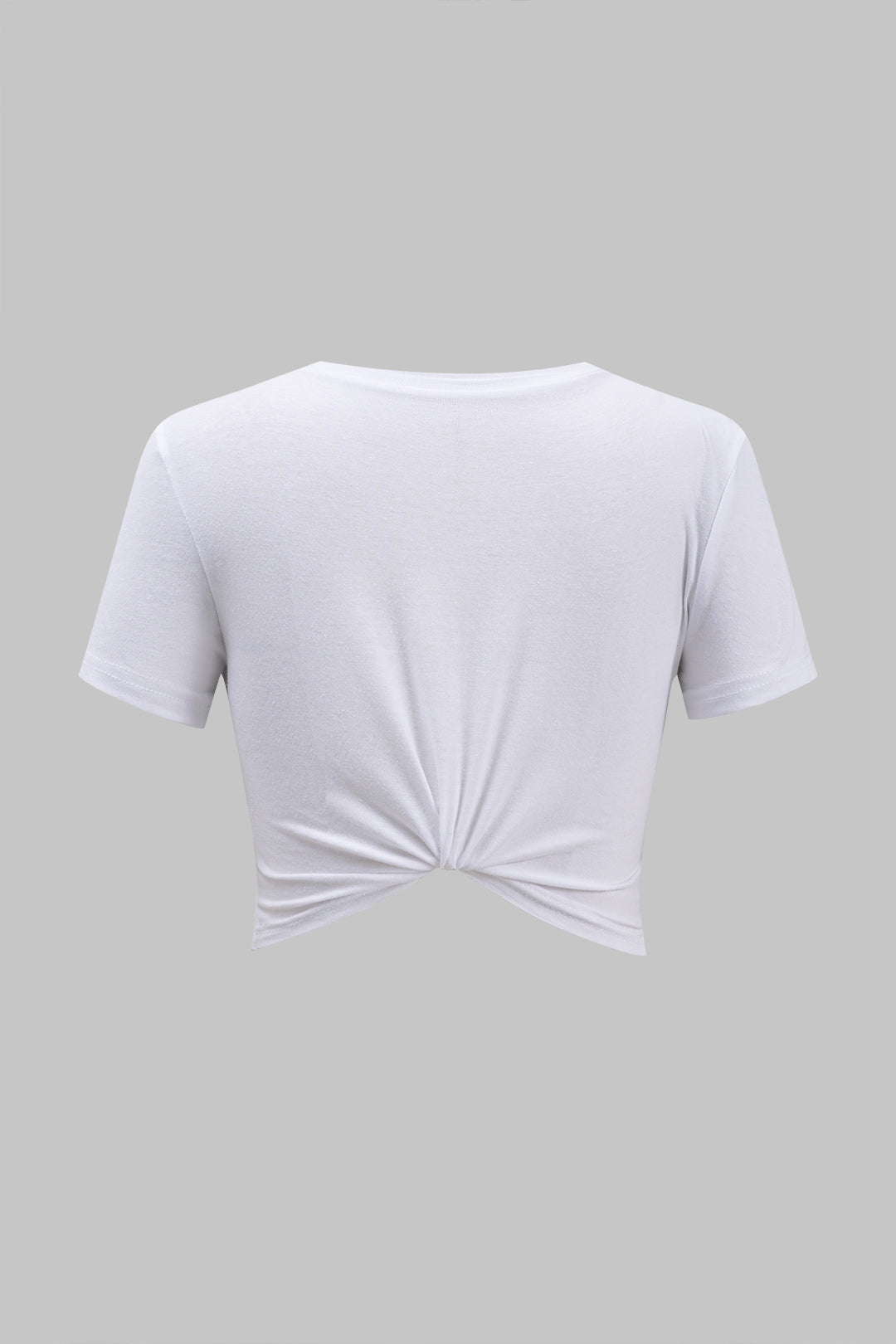 Yıldız Yırtık Paca Patchwork Dönme Düğüm Kısa Kollu Tişört