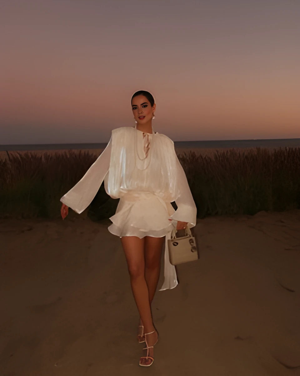 Olyssa Étoile Drapée Elbise