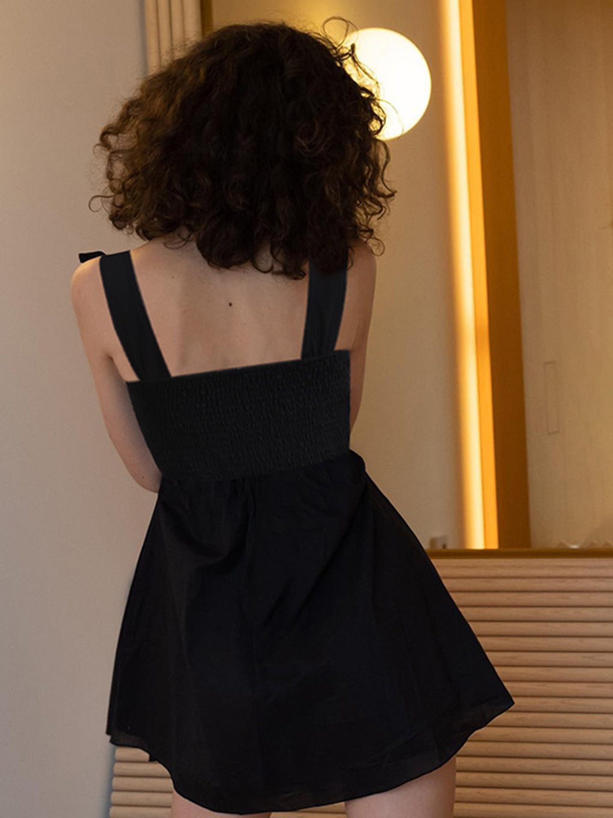 Büzgülü Düğümlü Kısa Elbise %92 Polyester %8 Elastan