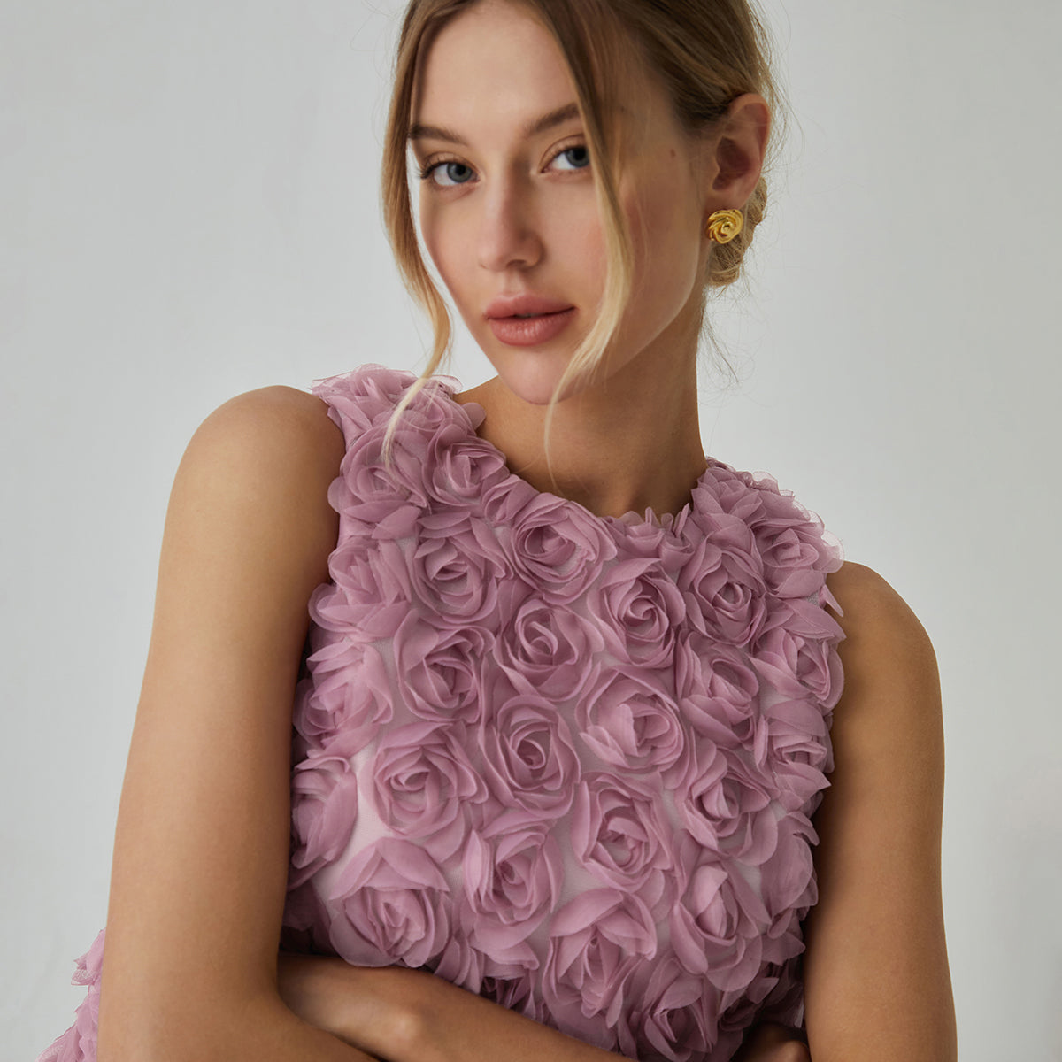 Romantik Çok Çiçekli Bluz