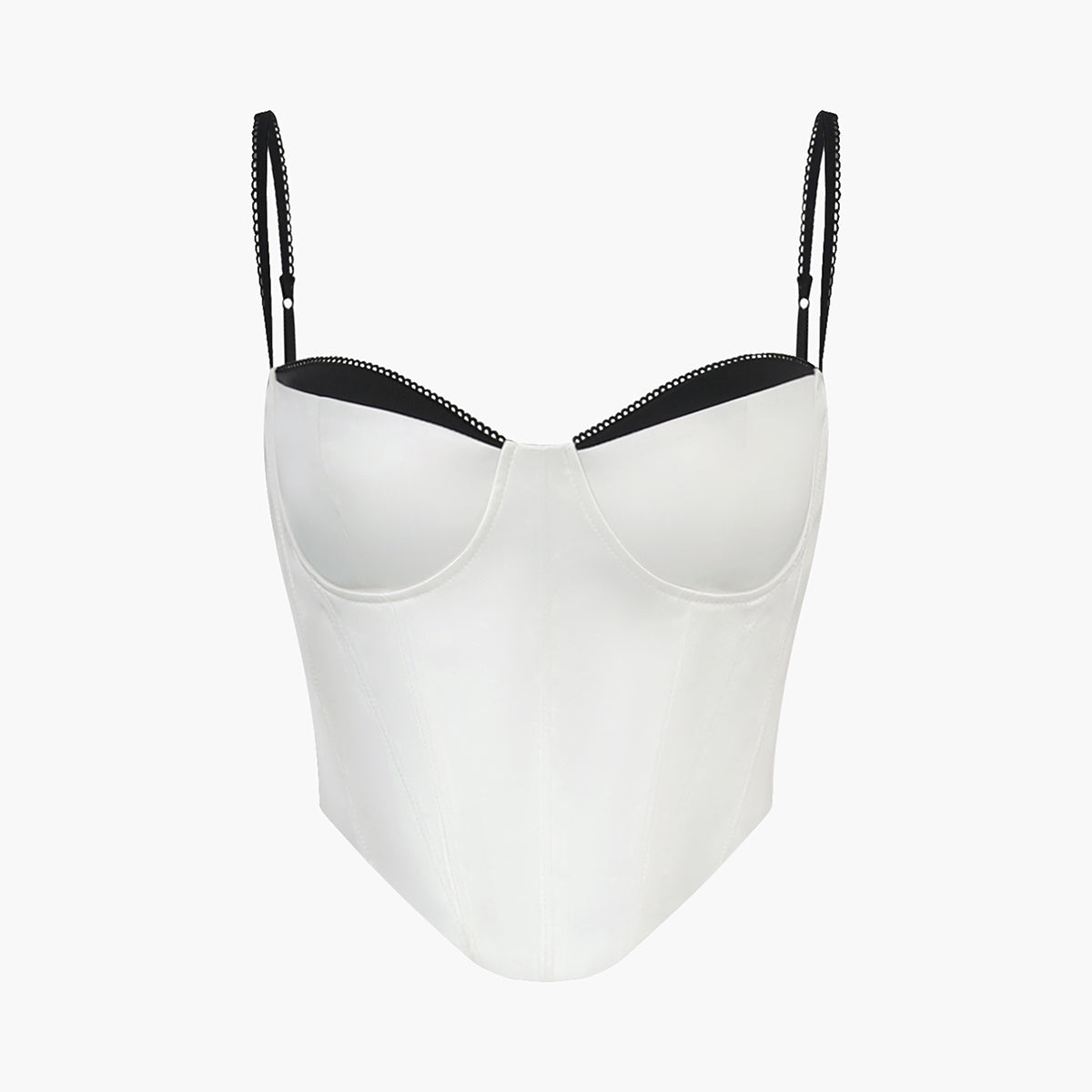 Kontrast Kesimli Korse Cami Üstü